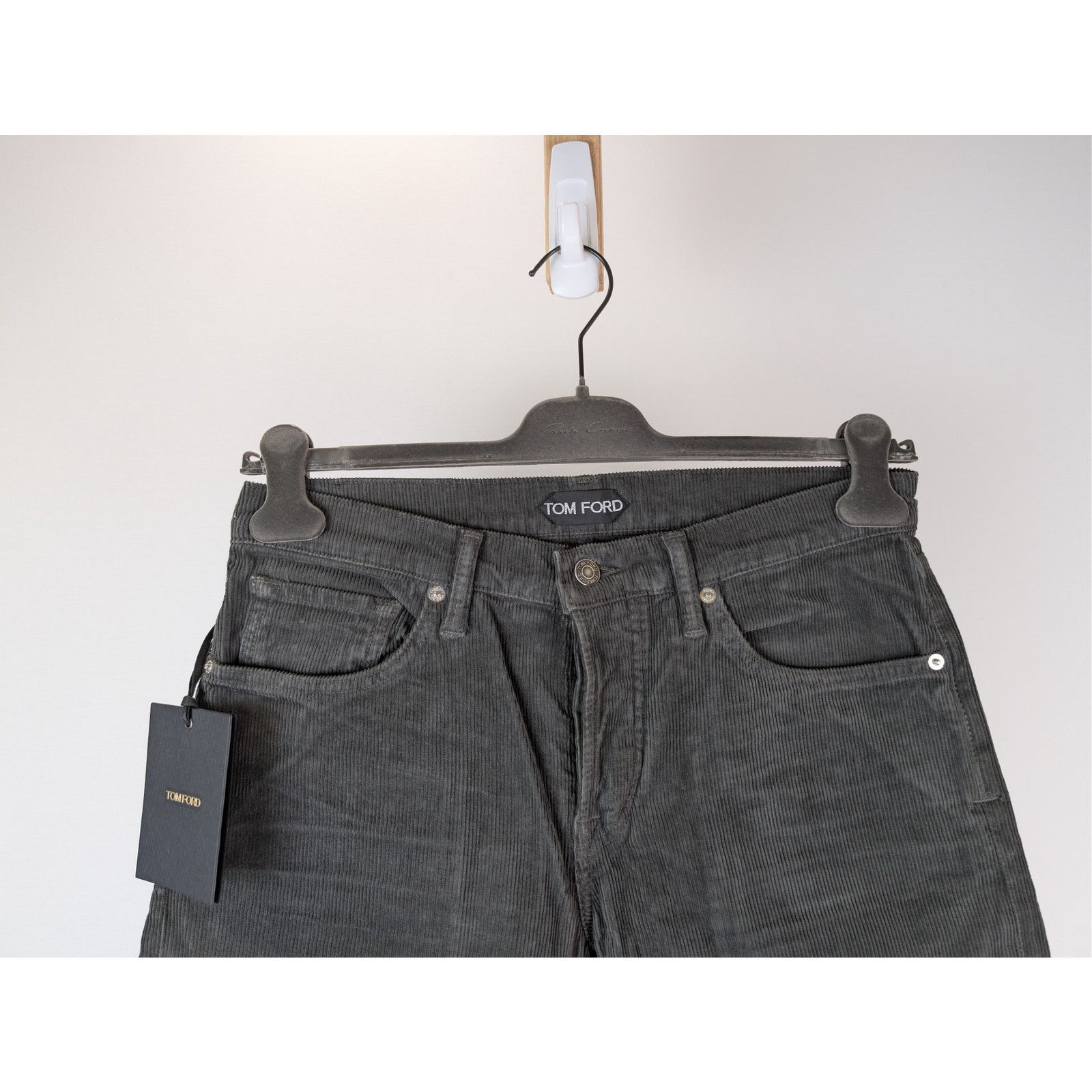Tom Ford o1rshd1 Slim Fit Coated Denim Jeans in Black / Grey Size US 30 / EU 46 - 3 Thumbnail