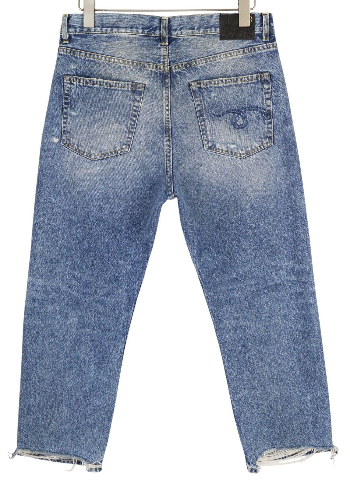 R13 BOYFRIEND 29 Washed Ankle Cropped Distress Bain 84462 Size 29" - 4 Thumbnail