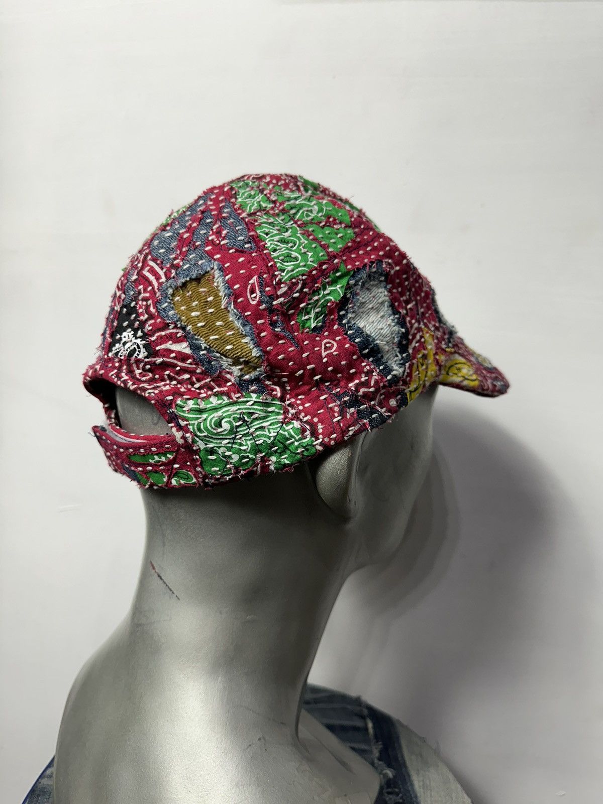 Art Comes First × Handmade Custom Made Distressed Paisley Patchwork Boro hats Size ONE SIZE - 9 Thumbnail