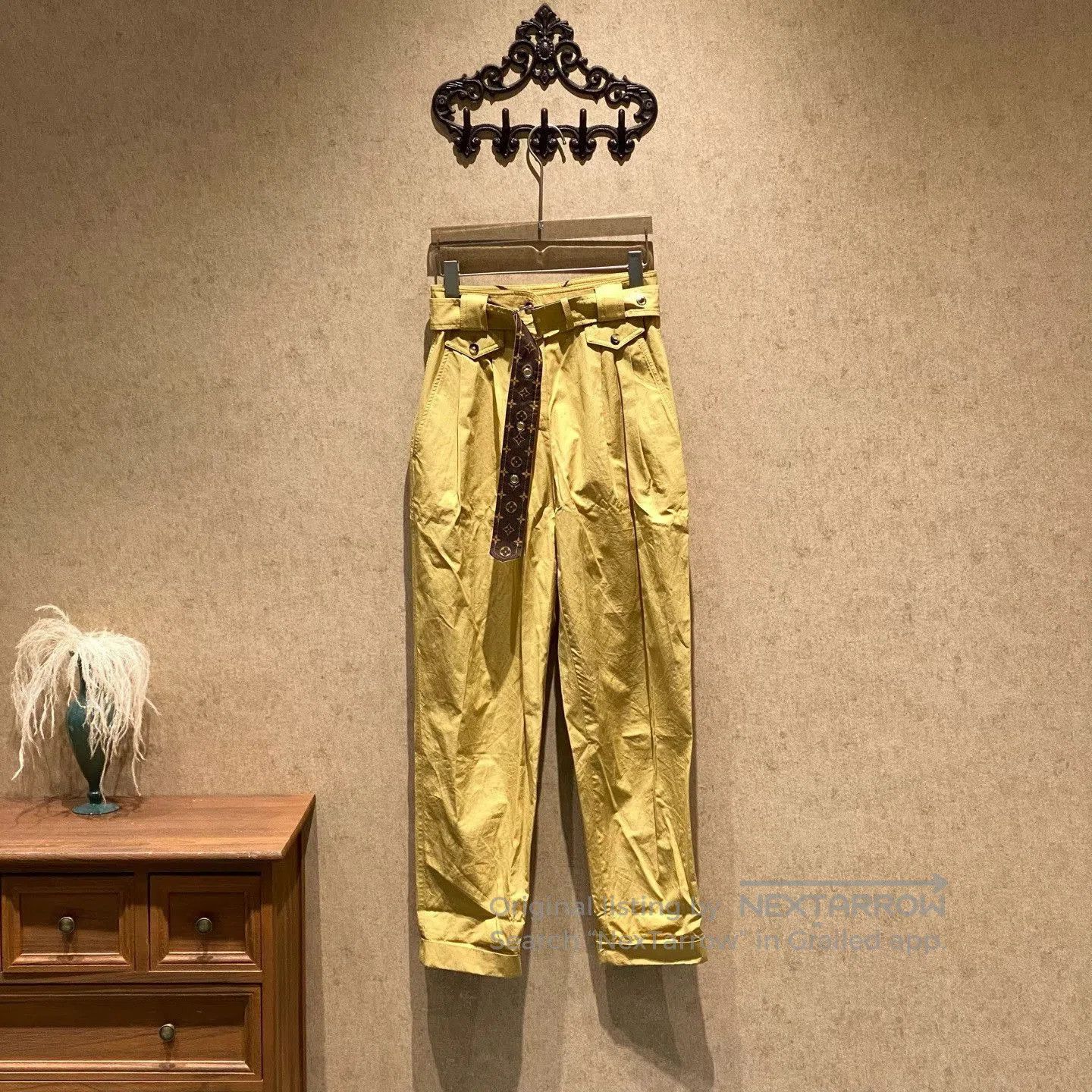 Louis Vuitton Louis Vuitton Monogram Belted Pants. Size 35" - 1 Thumbnail