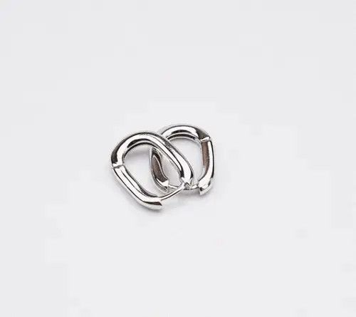 Sterling Silver Sterling Silver Chainlink Earrings Size ONE SIZE - 3 Thumbnail