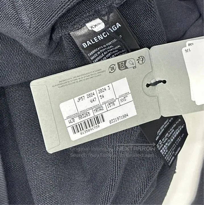 Balenciaga Balenciaga Gray Logo Print Oversized Hoodie. Size US XXS / EU 40 - 4 Thumbnail