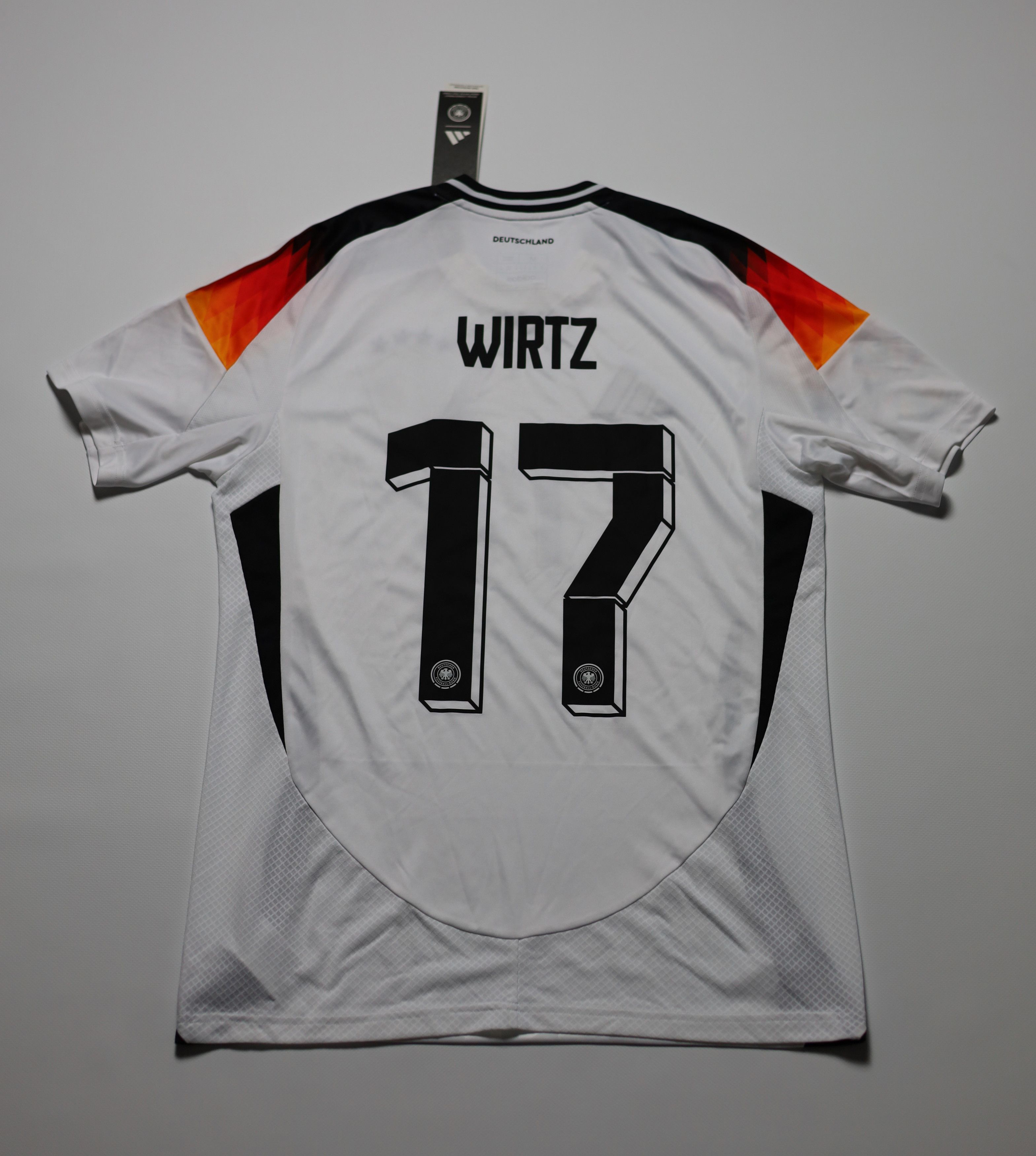 Adidas Germany 2024 2025 Home Soccer Jersey Florian Wirtz Adidas Size US M / EU 48-50 / 2 - 1 Thumbnail