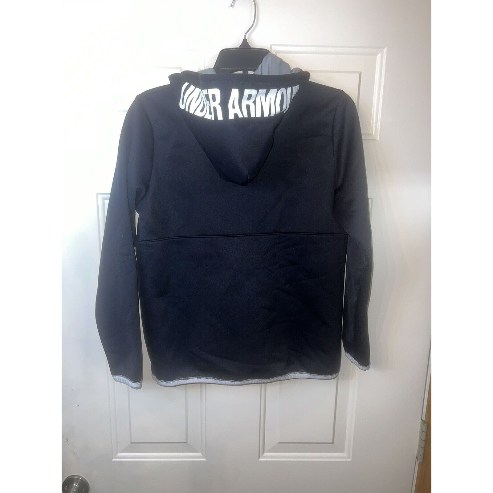 Under Armour Under Armour Hooded Sweatshirt Youth XL Black White Pullover Size US XL / EU 56 / 4 - 6 Thumbnail