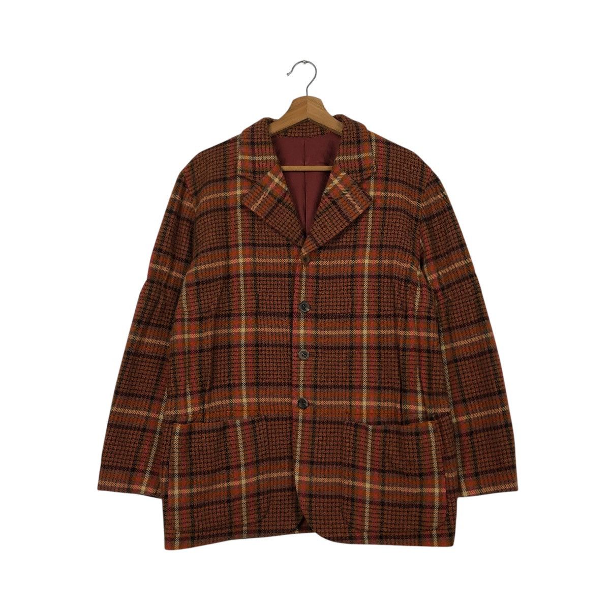 Issey Miyake 🔥VINTAGE ISSEY MIYAKE WOOL CHORE JACKET TARTAN DESIGN Size US M / EU 48-50 / 2 - 3 Thumbnail