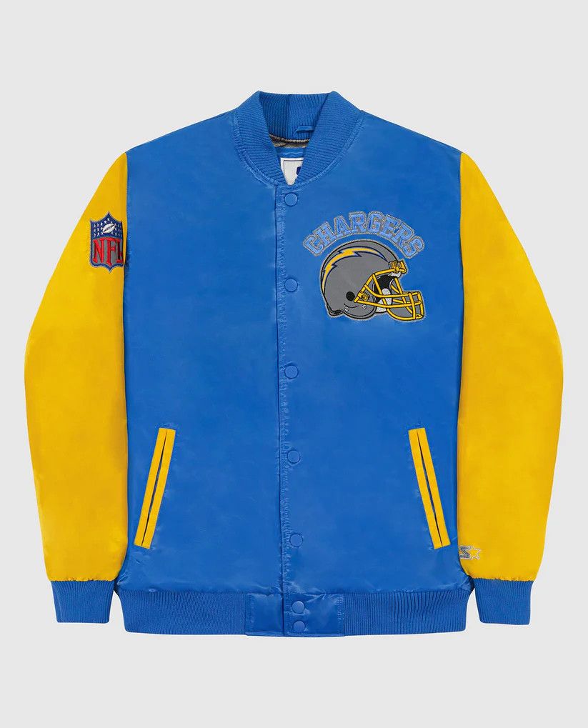 Starter NFL Los Angeles Chargers Varsity Satin Full-Snap Jacket Size US XXL / EU 58 / 5 - 1 Thumbnail