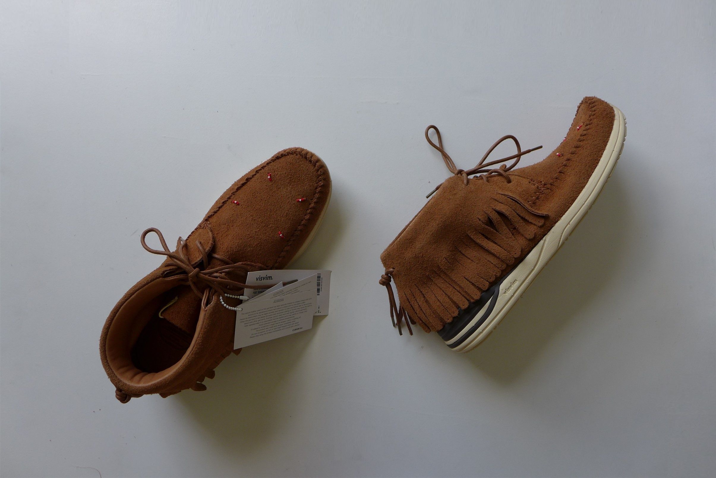 Visvim Visvim FBT Shaman Folk Beaded Sneakers - Light Brown Suede Size US 10 / EU 43 - 7 Thumbnail