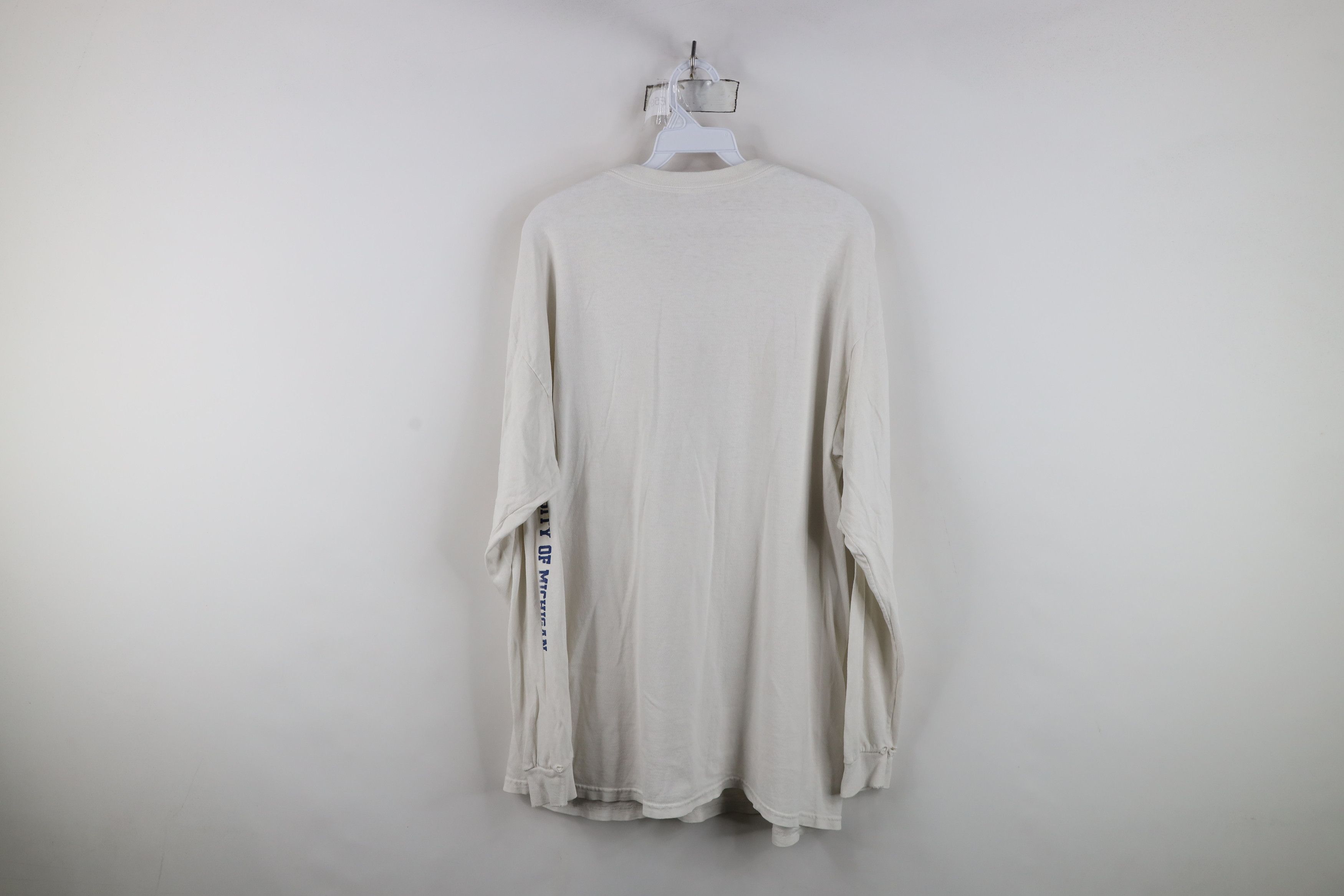 Vintage Vintage 90s University of Michigan Long Sleeve T-Shirt White Size US L / EU 52-54 / 3 - 13 Thumbnail