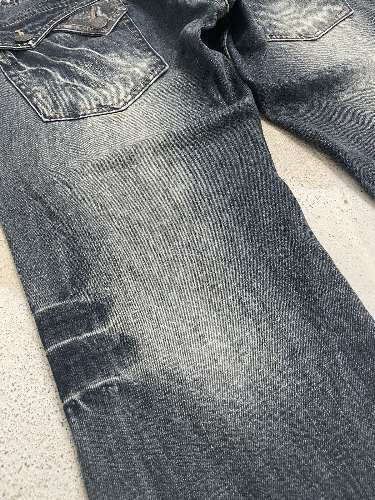 Le Grande Bleu (L.G.B.) Al Delio LGB Sick Mud Flare Archive Pant Whisker Distressed Size US 32 / EU 48 - 17 Thumbnail