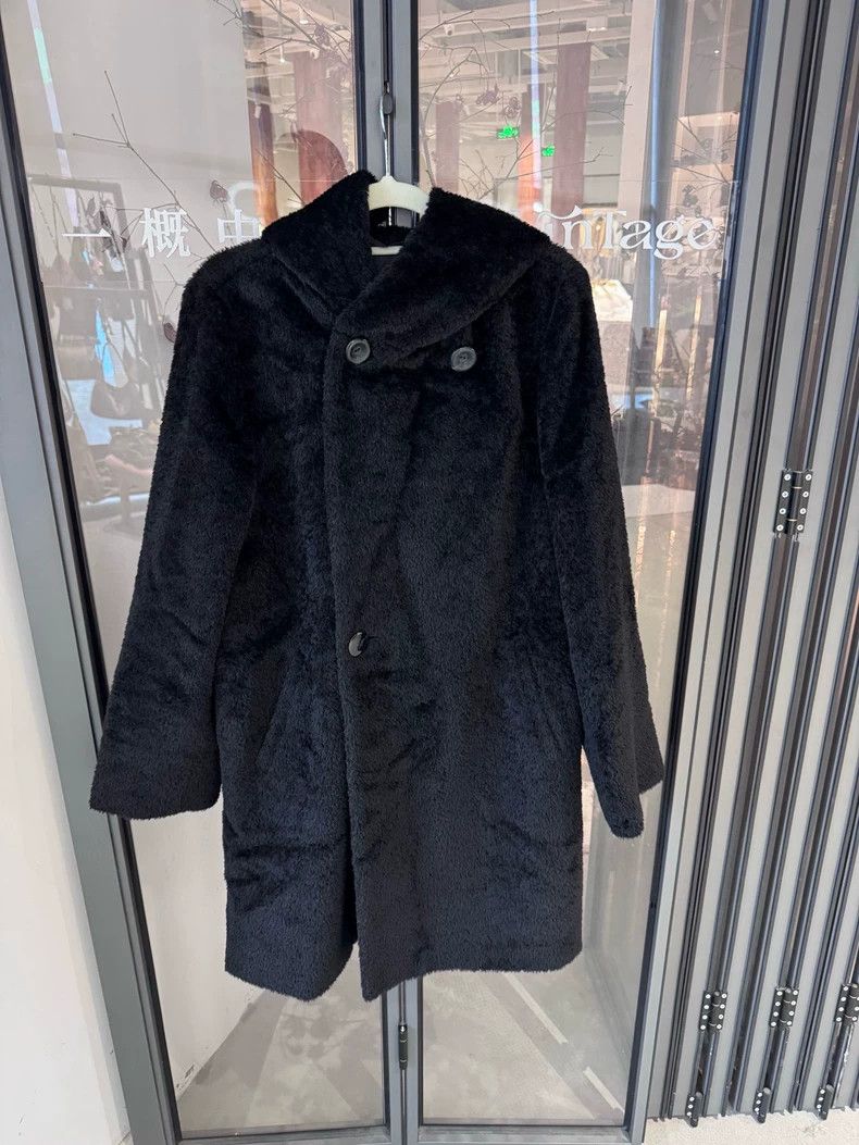 Max Mara Max Mara Black hooded coat Size L / US 10 / IT 46 - 1 Thumbnail