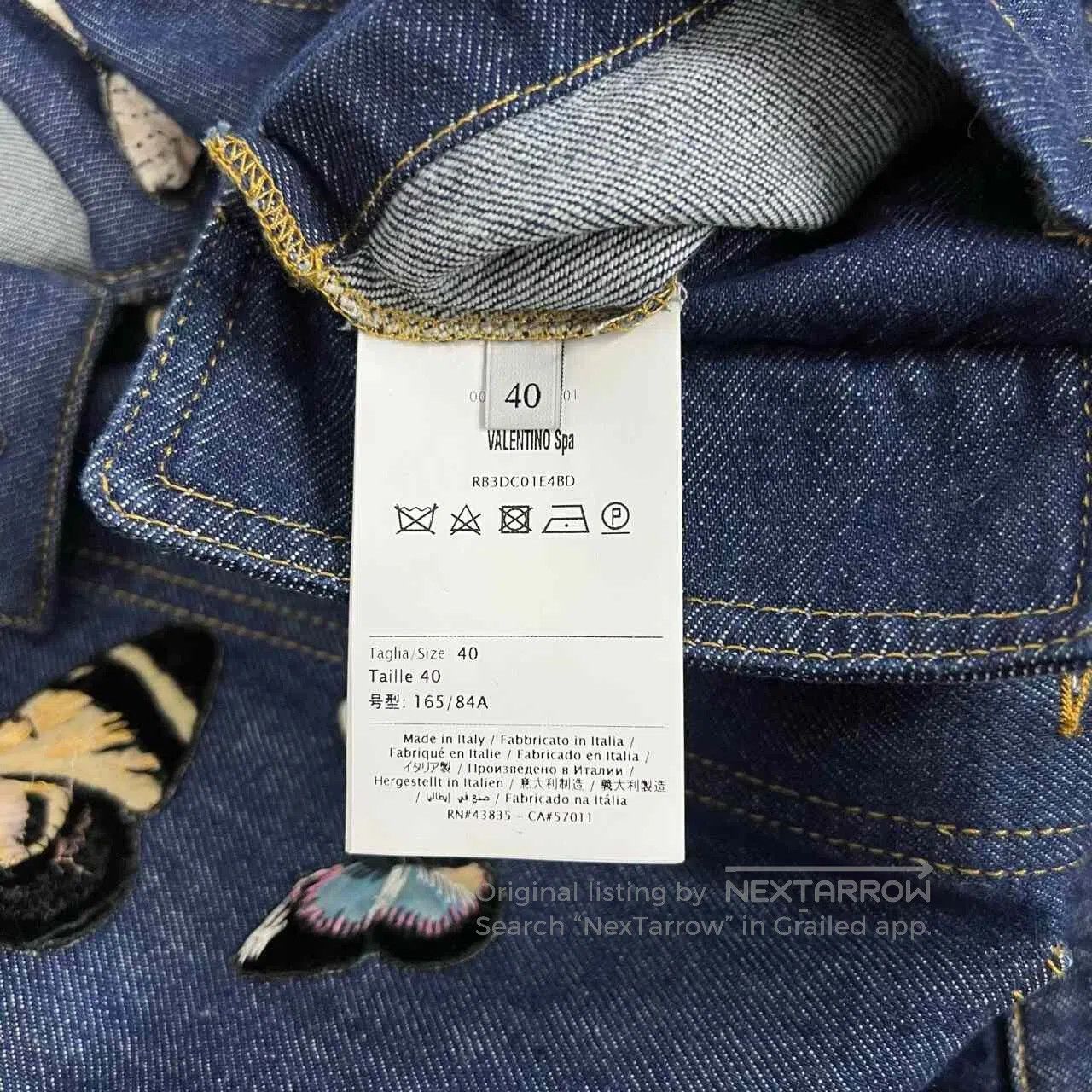 Valentino Valentino 3D Butterfly Denim Jacket. Size S / US 4 / IT 40 - 6 Thumbnail