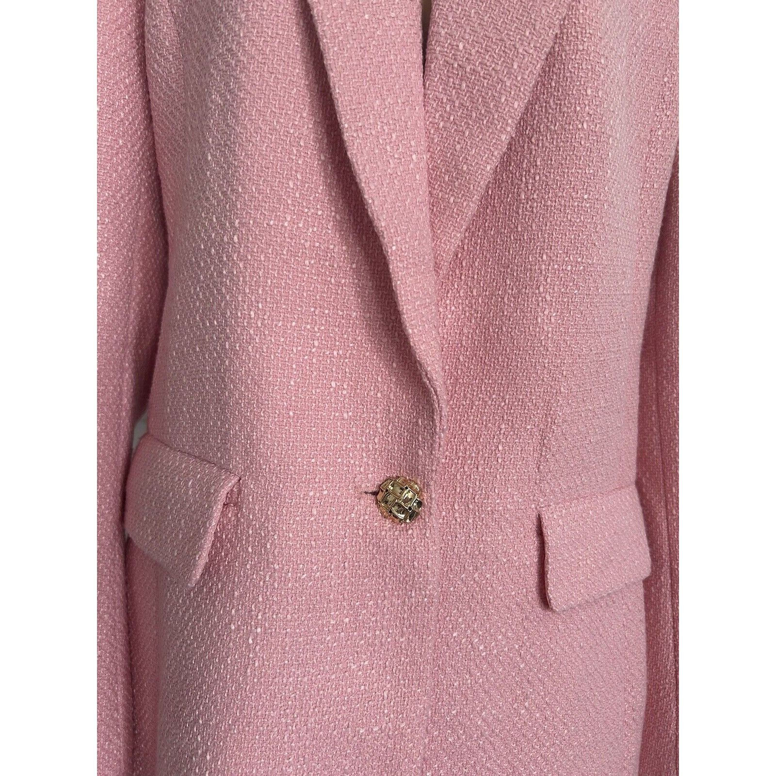 Other ENDLESS ROSE Womens Tweed Single Breasted Blazer Jacket Pink Size M / US 6-8 / IT 42-44 - 8 Thumbnail