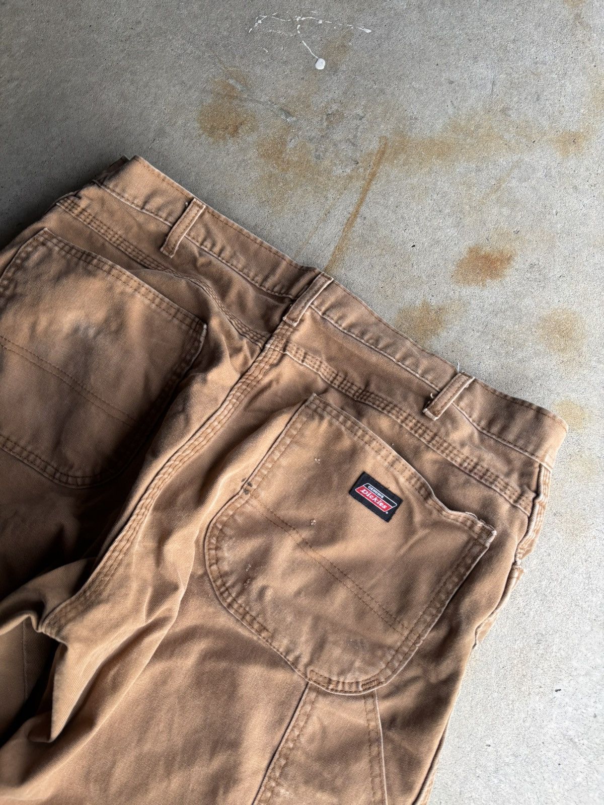 Dickies × Vintage Crazy 90s Beige Dickies Boxy Black Label Distressed Pants Size US 36 / EU 52 - 3 Thumbnail