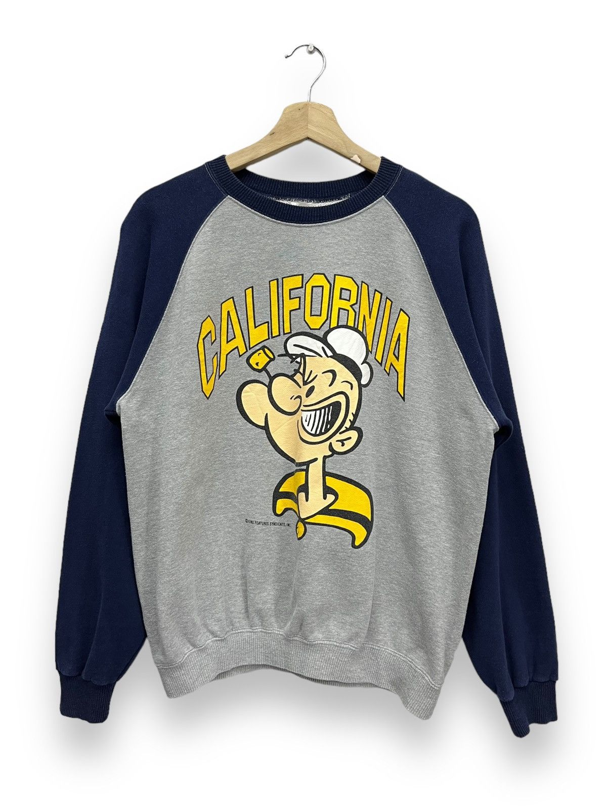 Cartoon Network 90’s POPEYE CALIFORNIA 2-Tone Big Print Sweater Made in Jpn Size US M / EU 48-50 / 2 - 2 Thumbnail