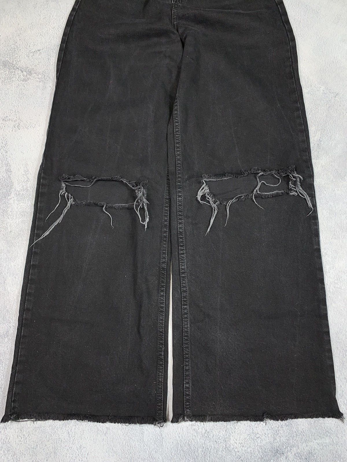 Japanese Brand × Vintage Vintage Y2K Japanese wide flared denim pants streetwear 26 Size 26" / US 2 / IT 38 - 2 Thumbnail