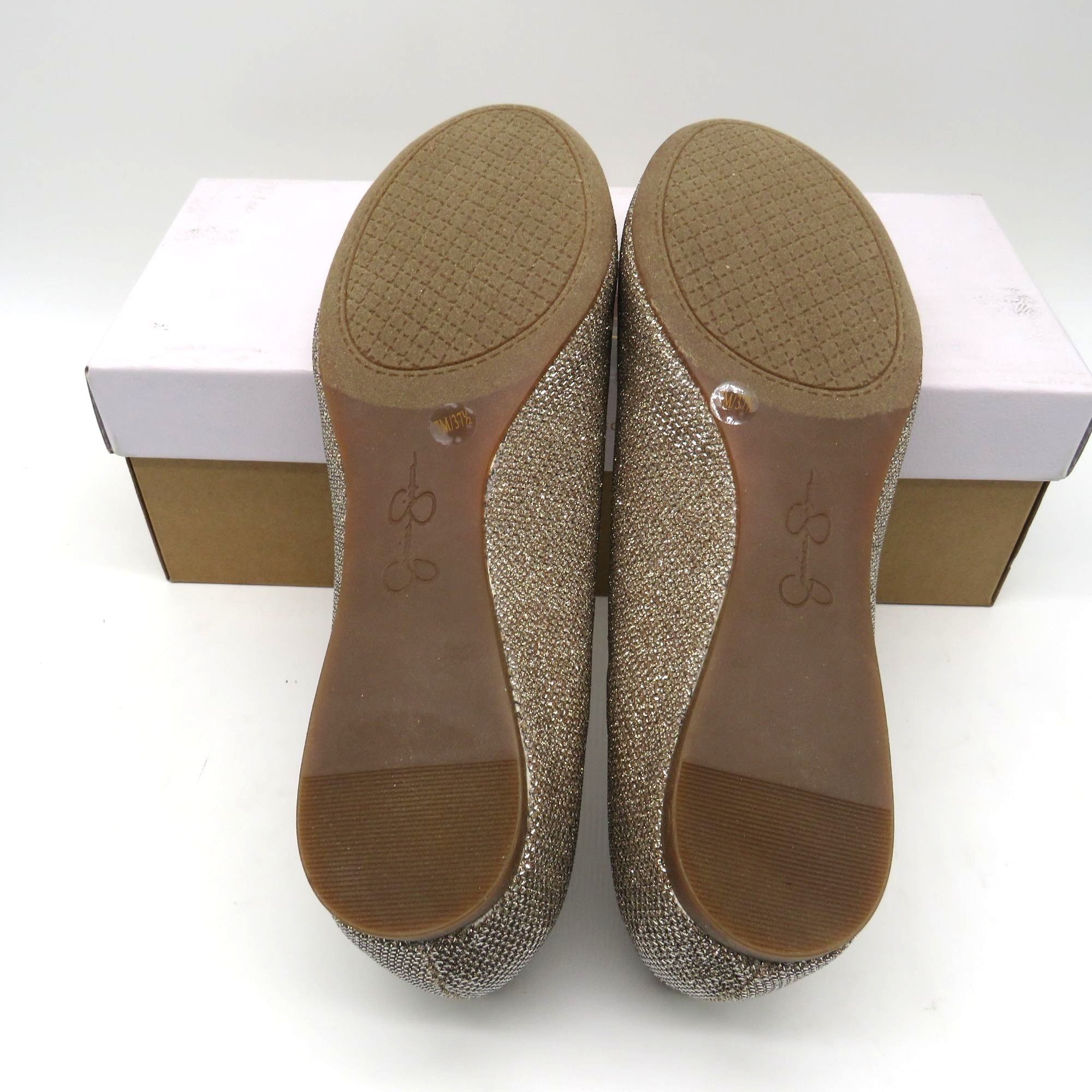 Jessica Simpson Jessica Simpson Gold Sparkle Mesh Flats Size 7M JS-Mareike N Size US 7 / IT 37 - 7 Thumbnail