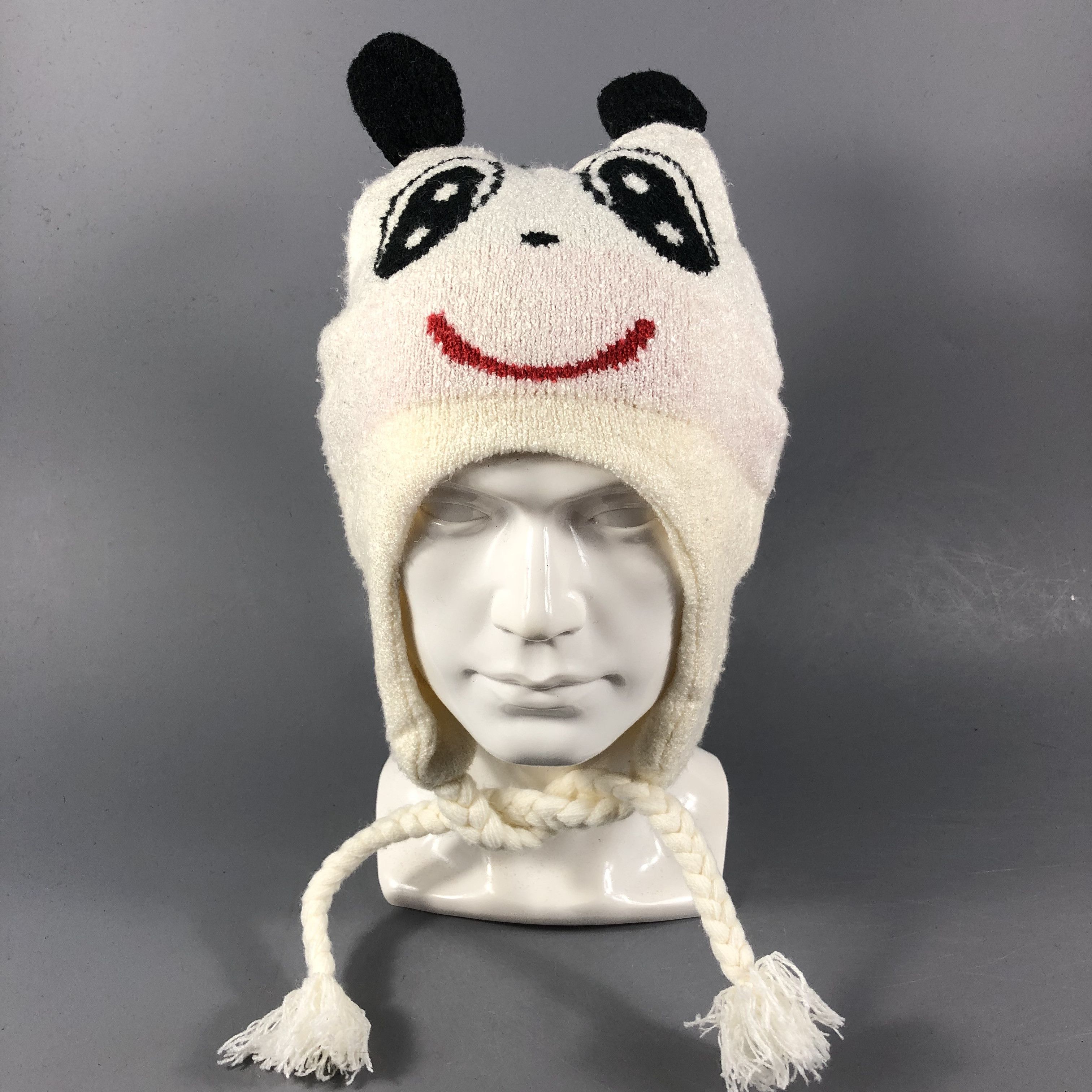 Vintage Panda Earflap Beanie Snowcap Snow Hat B925 Size ONE SIZE - 1 Thumbnail