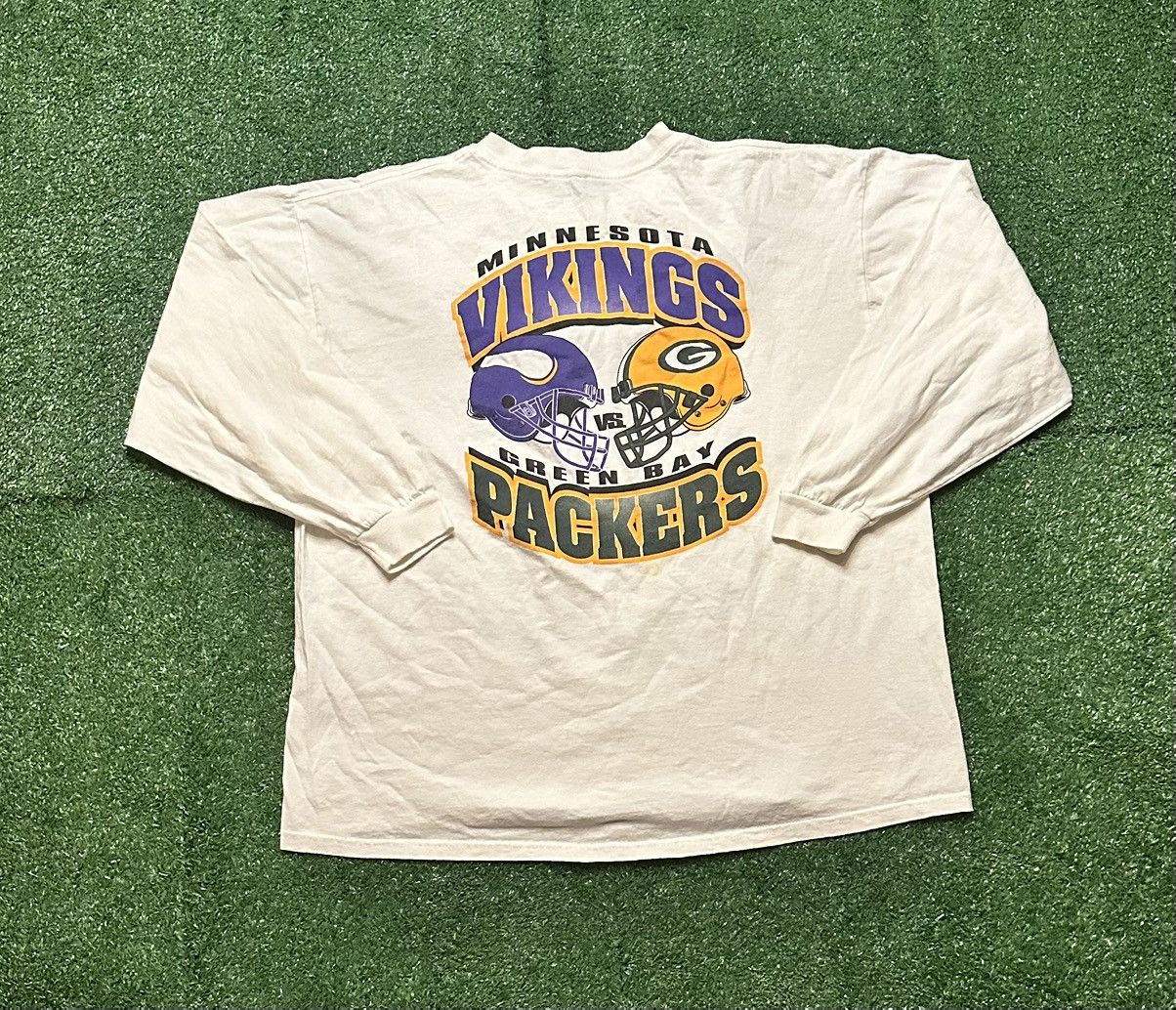 Other Vintage 2002 NFL Vikings vs. Packers Football Long Sleeve Size US XL / EU 56 / 4 - 1 Thumbnail