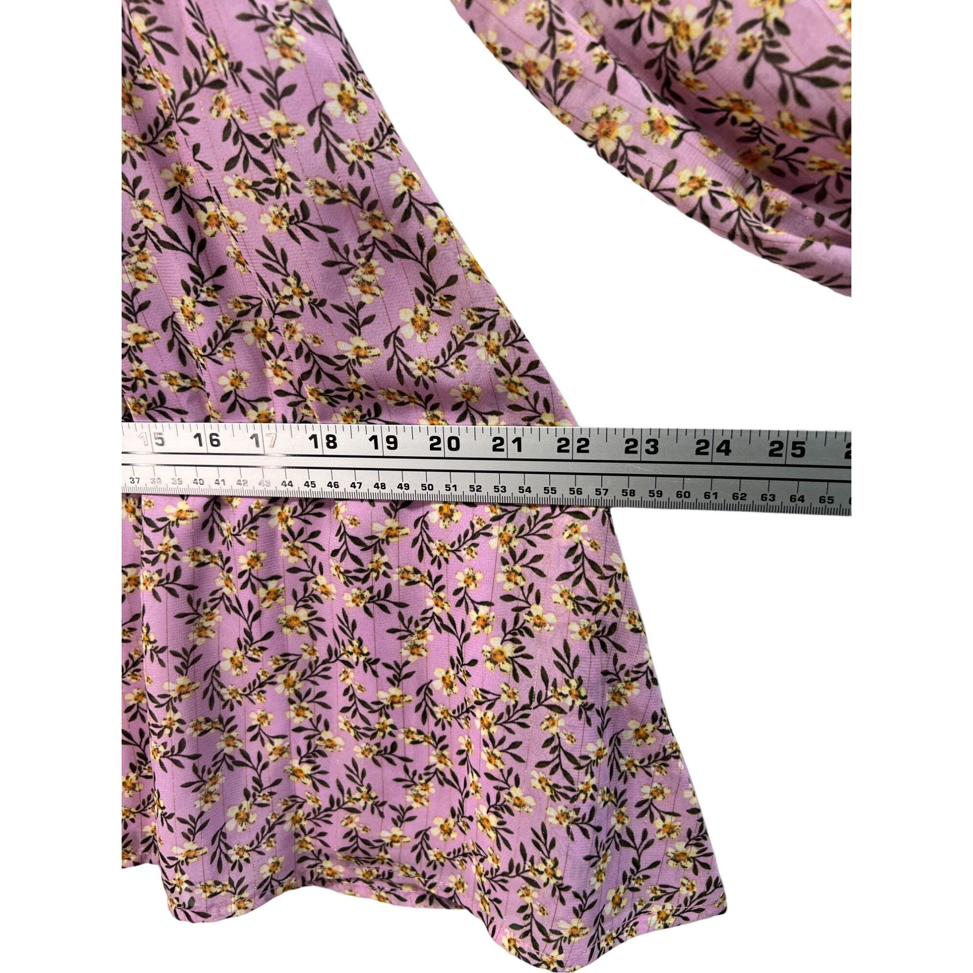 rue21 Rue 21 - Women's Balloon Sleeve Mini Dress - Floral Pink - E Size XS / US 0-2 / IT 36-38 - 5 Thumbnail