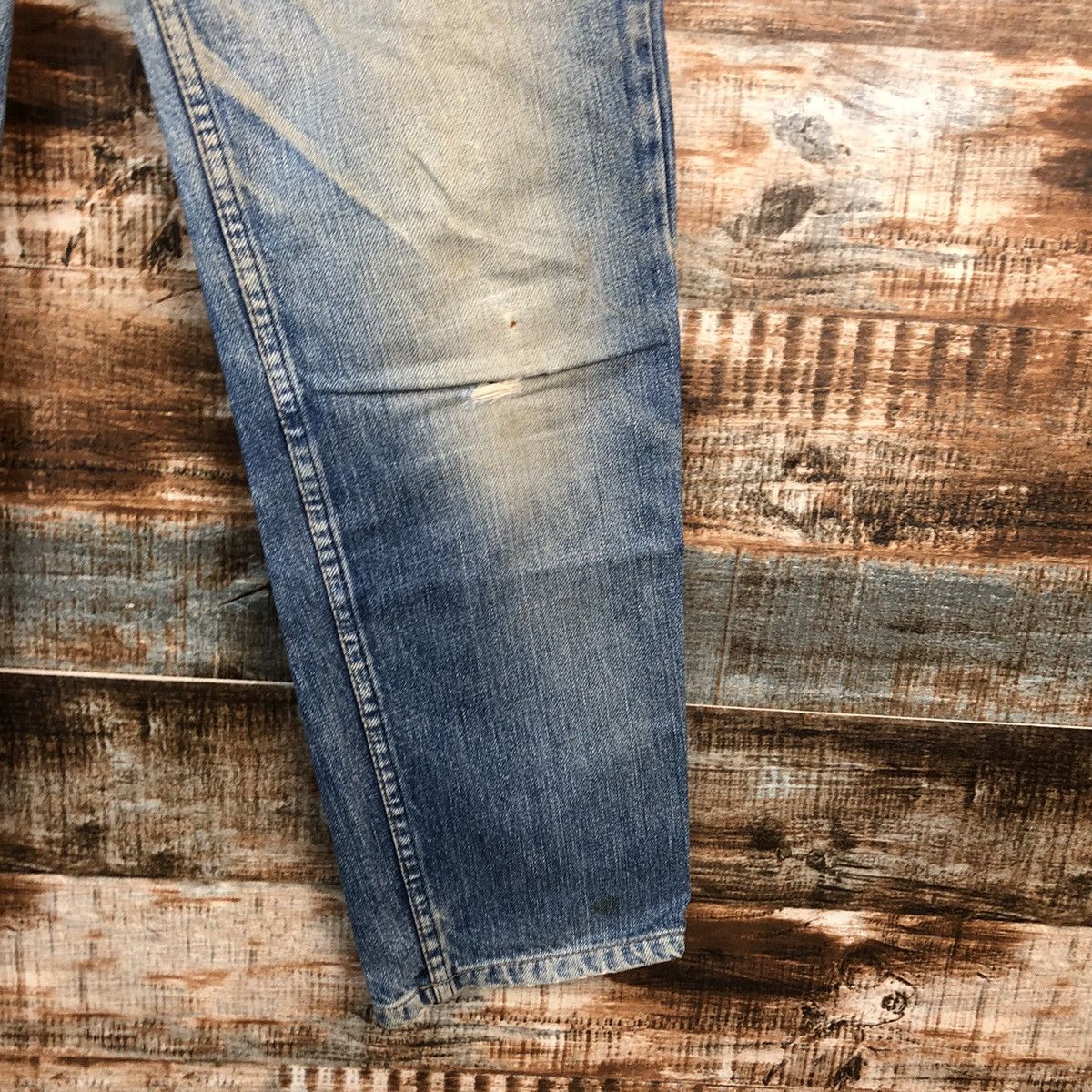 Levi's DLL Levis Blue ripped vintage Denim Pants #C240 Size US 27 - 10 Thumbnail