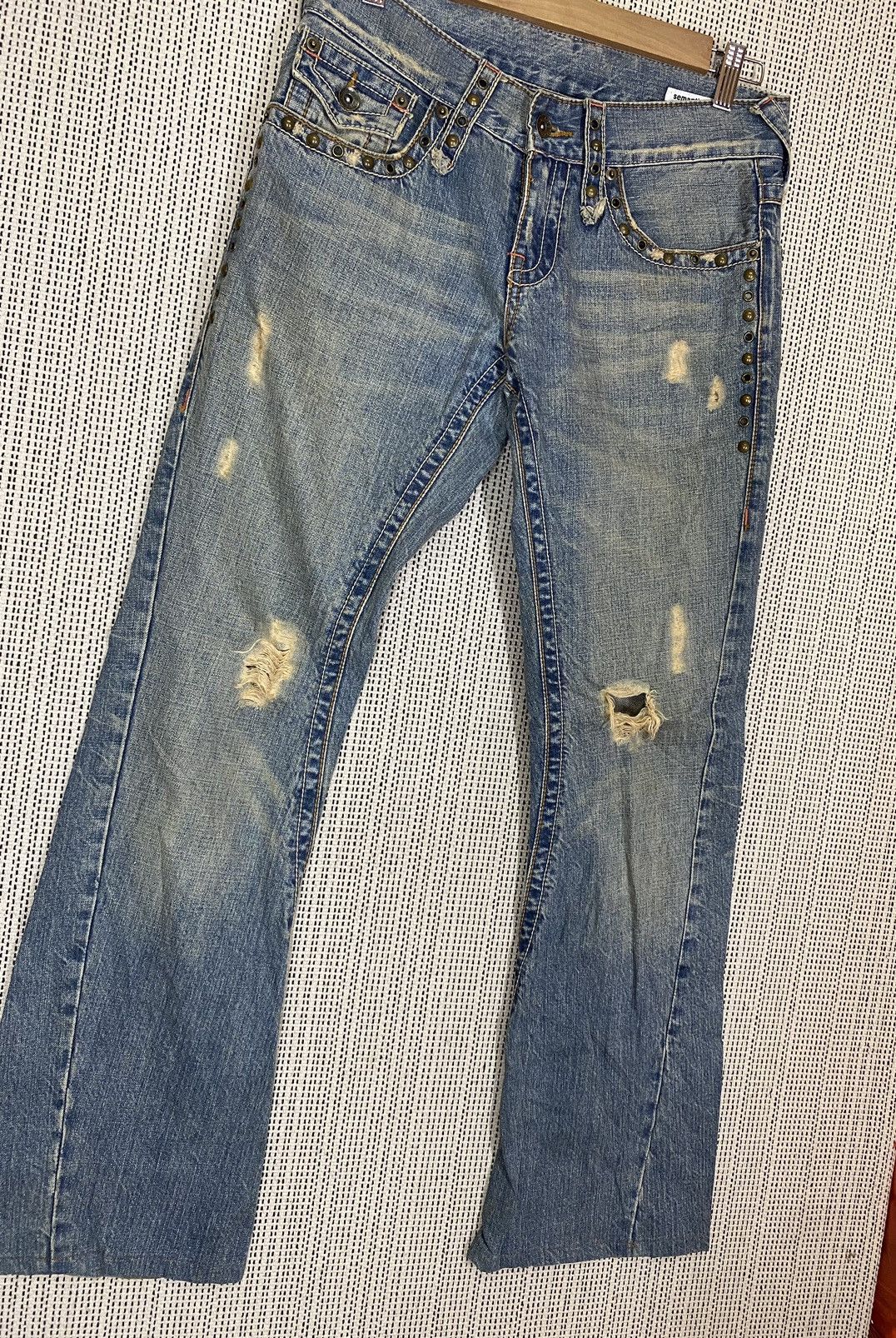 If Six Was Nine × Seditionaries × semanticdesign ‼️SEMANTIC DESIGN FLARED DENIM destroy‼️ Size US 31 - 2 Thumbnail