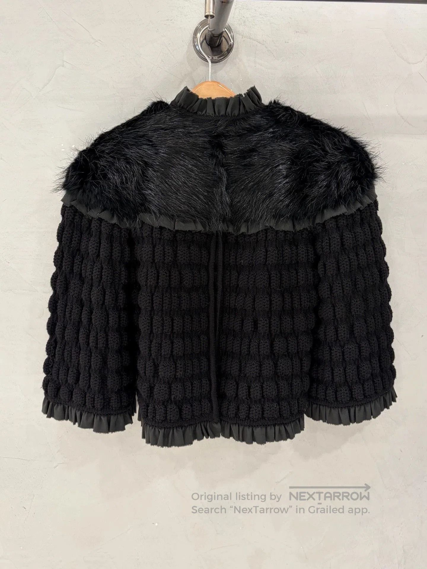 Fendi Fendi Wool Mink Trim Short Cape. Size US S / EU 44-46 / 1 - 3 Thumbnail