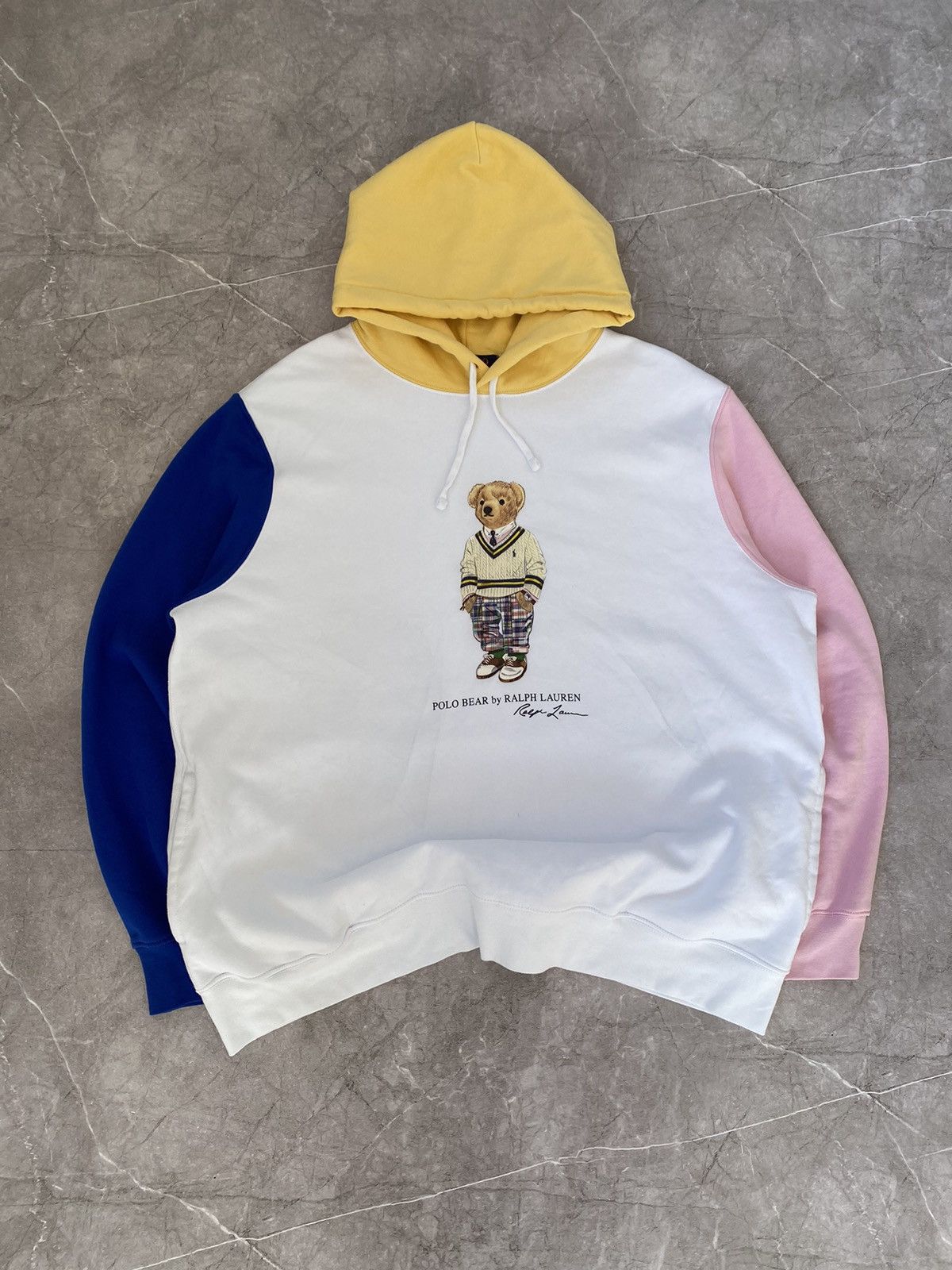 Polo Ralph Lauren Polo Ralph Lauren Polo Bear Fleece Hoodie Multi Color Y2K Size US XXL / EU 58 / 5 - 2 Thumbnail