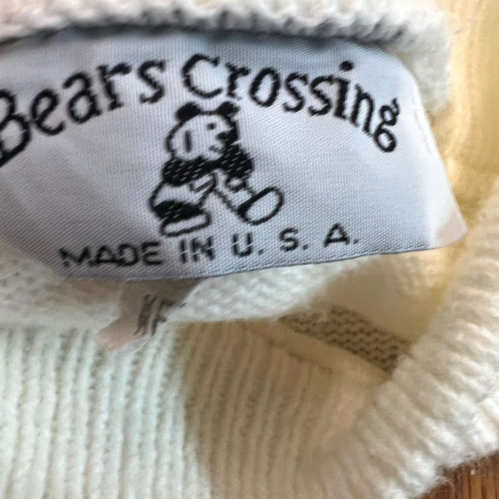 Vintage Bears Crossing Womens Geometric Ivory Knit Sweater Size M USA Made Long Sleeves Size M / US 6-8 / IT 42-44 - 6 Thumbnail