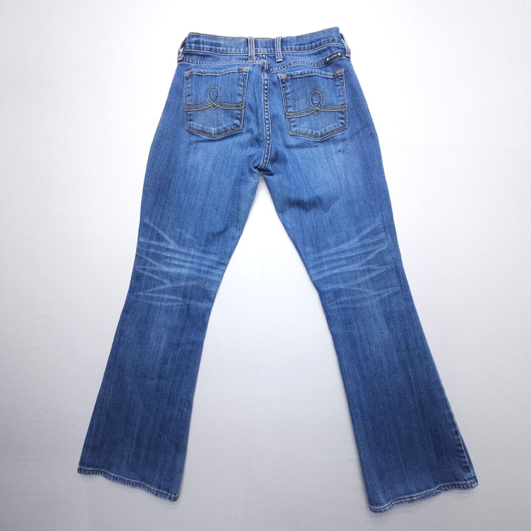 Lucky Brand Lucky Brand Sofia Low Rise Boot Ankle Jeans Womens 2 / 27 Blue Stretch Denim Jeans Vintage No Zip 5-Pocket Western American Womens Size 26" / US 2 / IT 38 - 2 Thumbnail