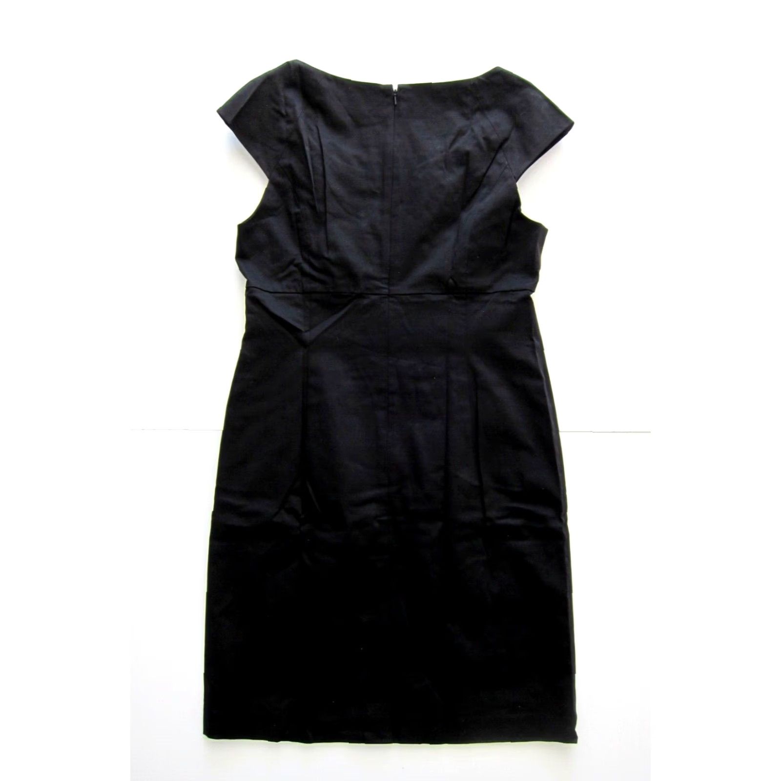 Jones New York NWT Jones New York Signature Black Cotton Stretch Cap Sleeve Sheath Dress 10 Size L / US 10 / IT 46 - 2 Thumbnail