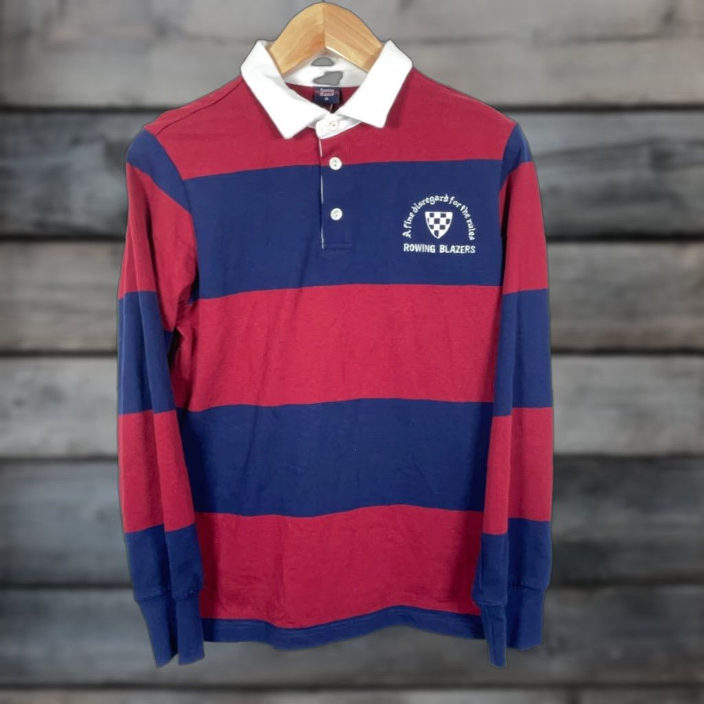 Rowing Blazers Rowing Blazers x Target Rugby Polo Shirt Mens Small Red Blue Stripe Embroidered Size US S / EU 44-46 / 1 - 1 Thumbnail