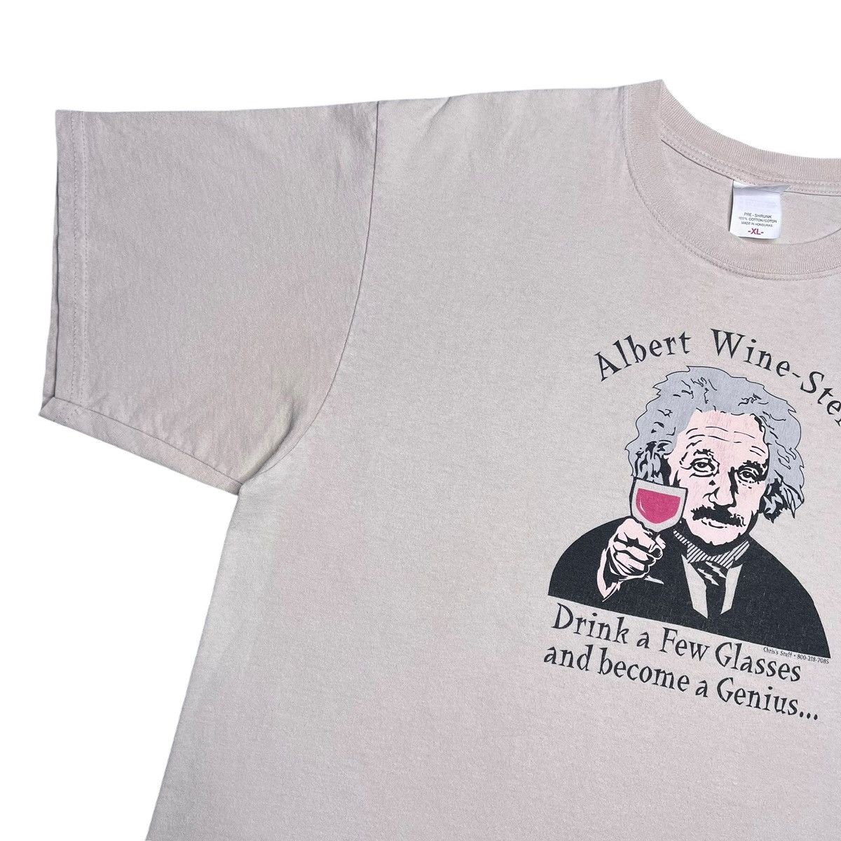 Other Vtg 2000s Albert Einstein Wine Stein Become A Genius T-Shirt Size US XL / EU 56 / 4 - 5 Thumbnail