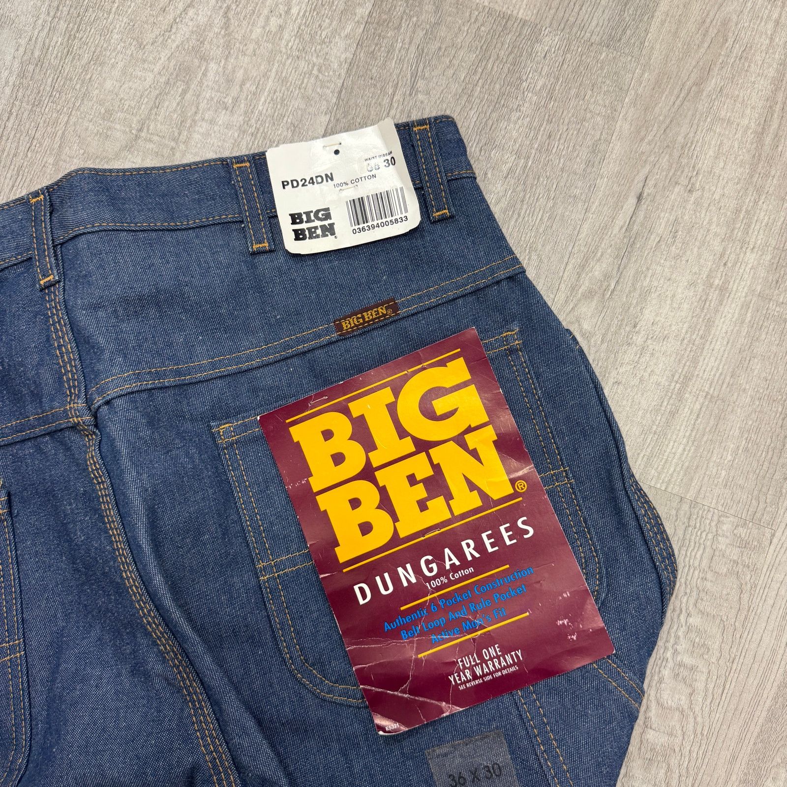 Vintage NEW Vintage Big Ben Dungarees Jeans Men's 36x30 Blue Size US 36 / EU 52 - 4 Thumbnail