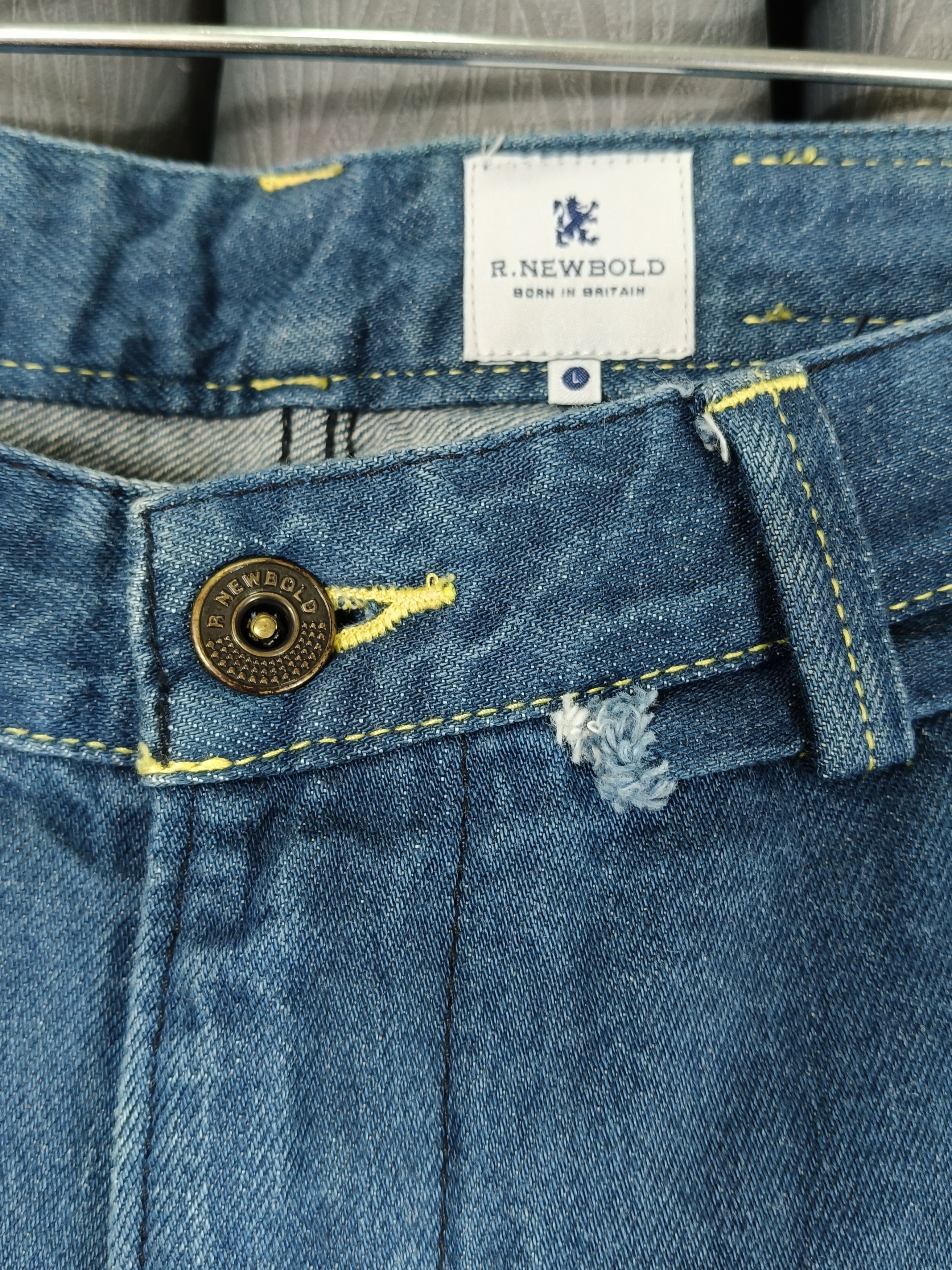 R.Newbold Bleached blue/white denim pants Size L Size US 33 - 8 Thumbnail
