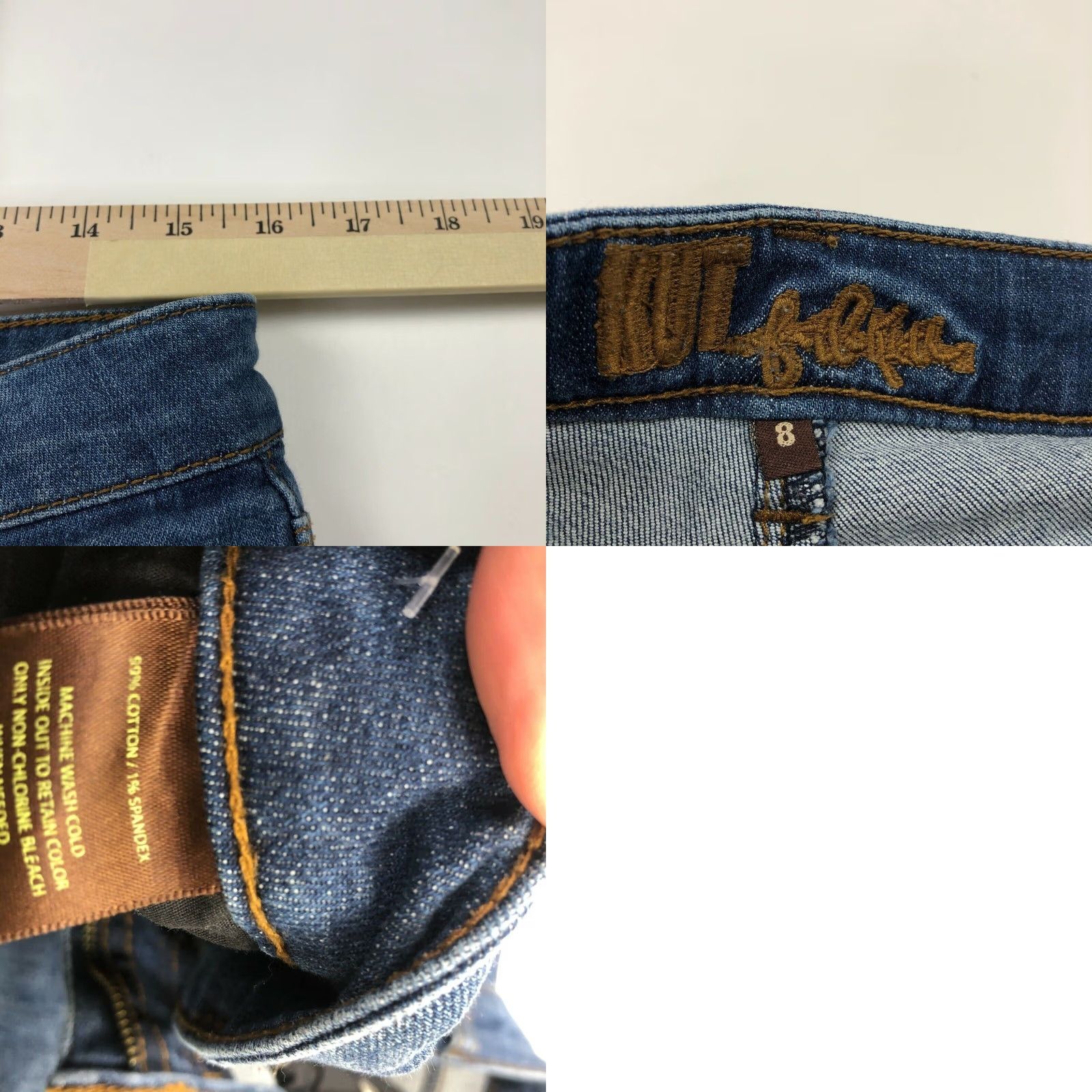 Vintage Kut From The Kloth Ankle Frayed Slim 8 Denim Jeans Women Stretch Blue 31in 27in Inseam Slim Women Jeans Closed Zip Regular Size 8 Size 24" / US 00 / IT 34 - 8 Thumbnail