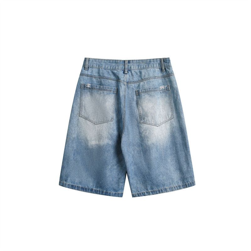 Vintage Retro loose men's casual denim shorts Size US 32 / EU 48 - 2 Thumbnail