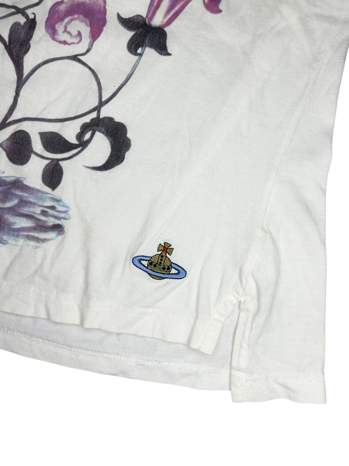 Vivienne Westwood 00s Floral T-Shirt Size XS / US 0-2 / IT 36-38 - 4 Thumbnail