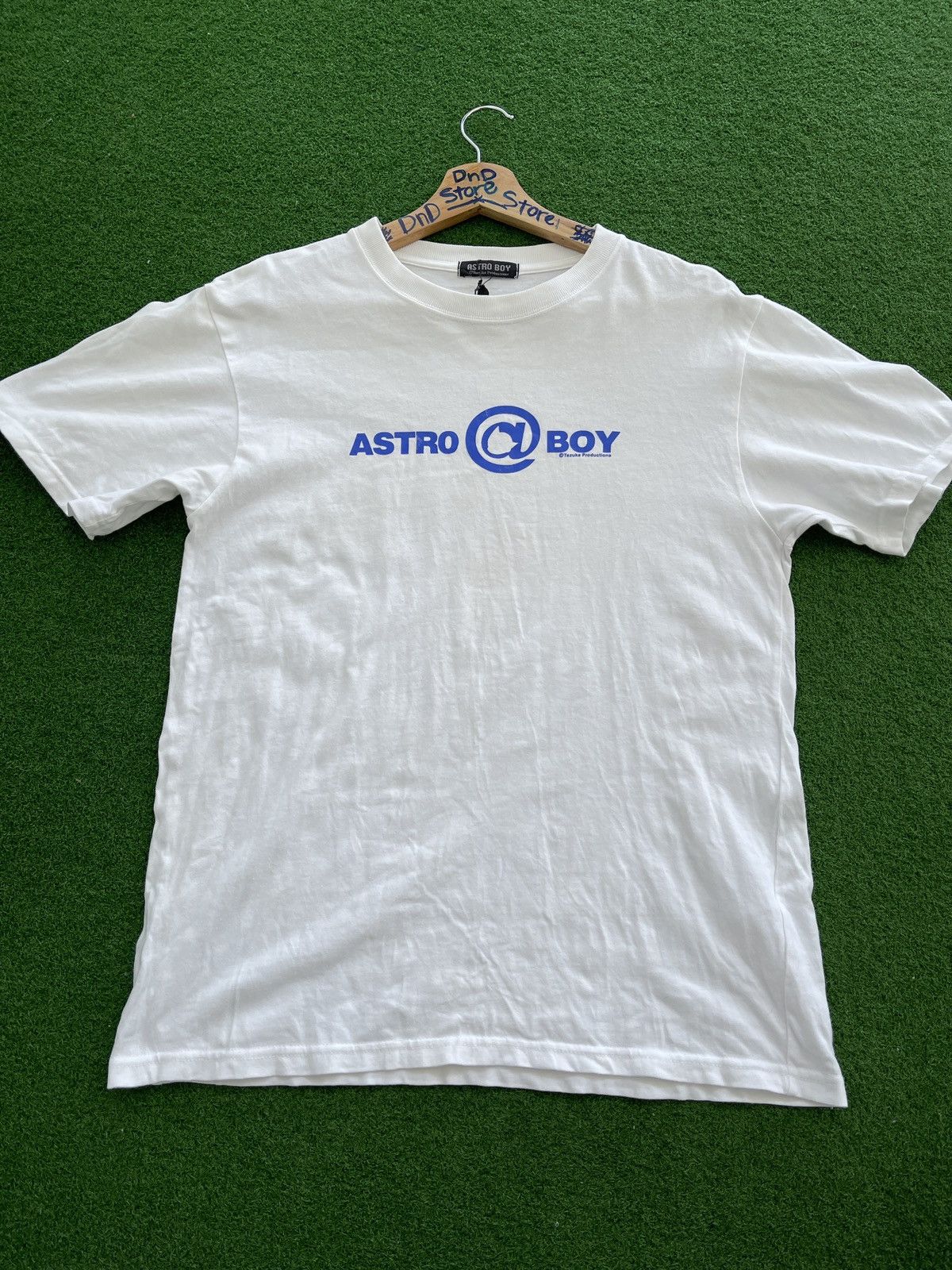 image of Anima x Vintage Y2K Astro Boy Tezuka Productions Spellout Very in White, Men's (Size Medium)