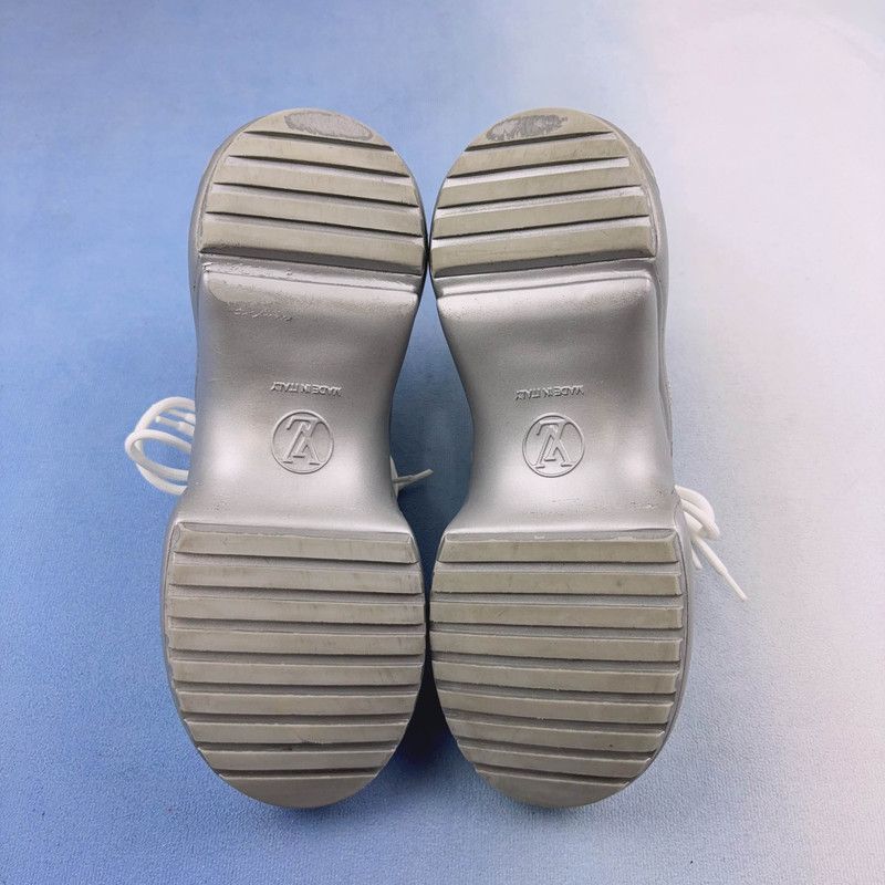 Louis Vuitton Louis Vuitton Silver Casual Sneakers - Size US 5.5 / EU 38 - 3 Thumbnail