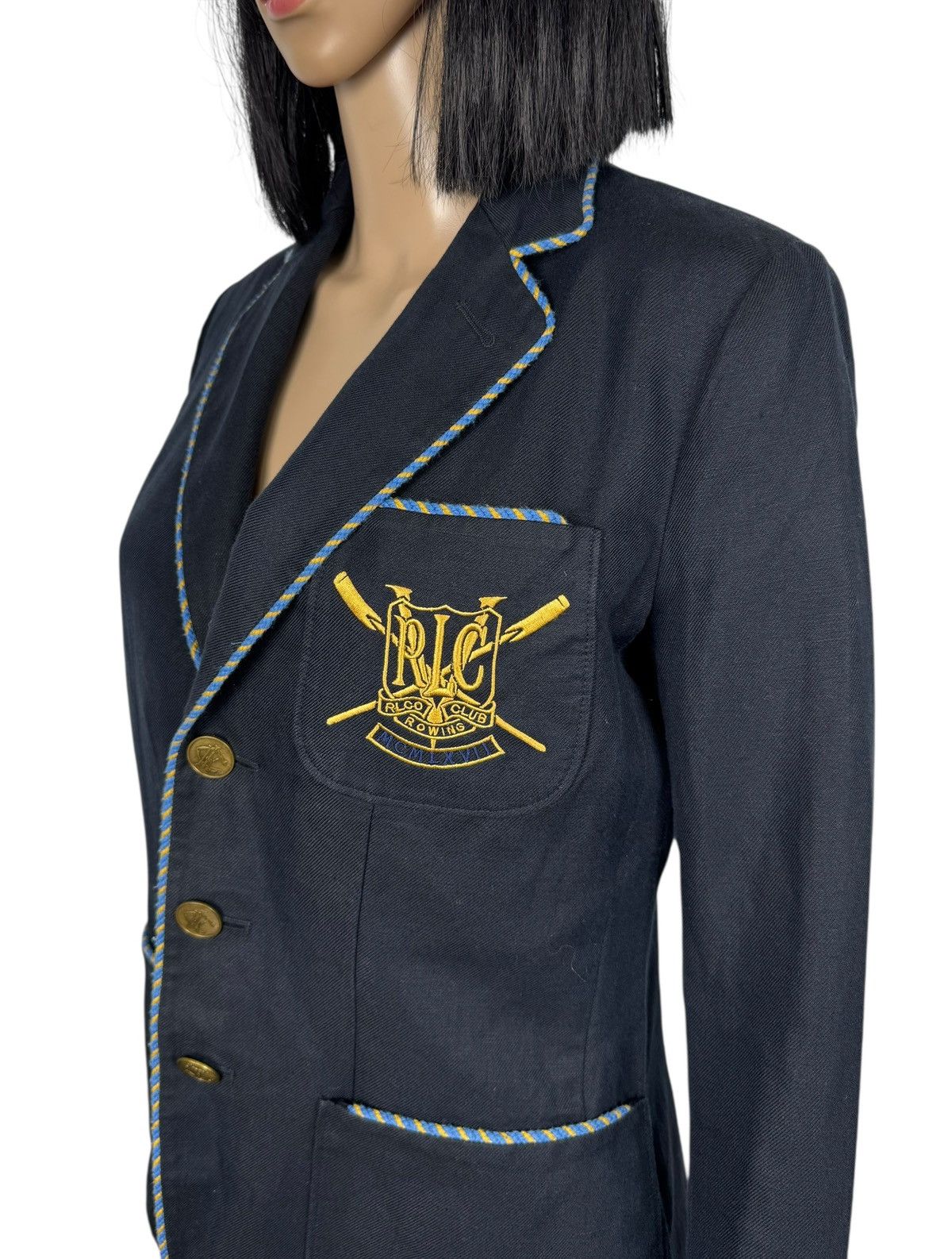 Ralph Lauren Ralph Lauren Linen-Cotton Club Blazer Embroidered Logo Size M / US 6-8 / IT 42-44 - 5 Thumbnail