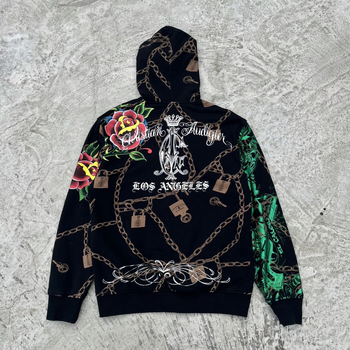 Christian Audigier Christian Audigier Tatoo Reversible Zip Hoodie Size US L / EU 52-54 / 3 - 5 Thumbnail