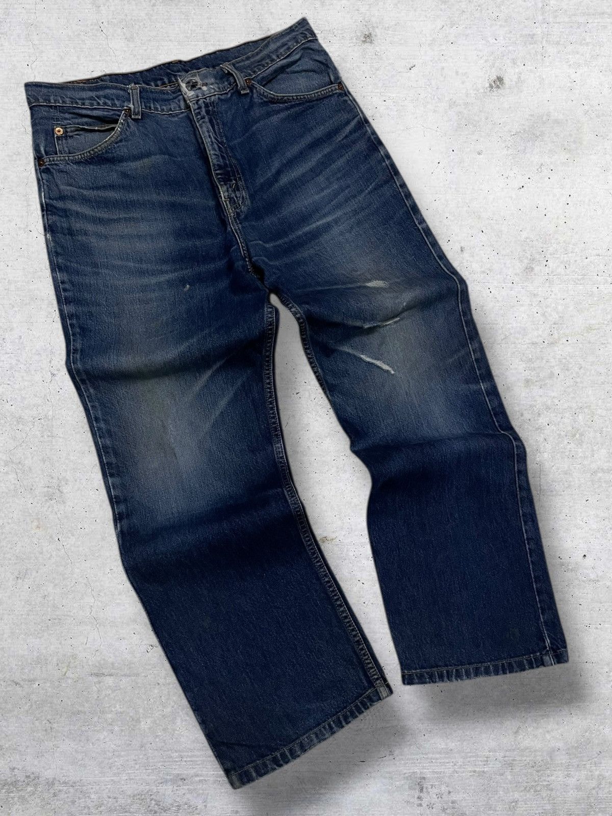 Levi's Vintage Clothing VINTAGE LEVIS 605 ORANGE TAB 1990S DESIGNER DISTRESSED DENIM Size US 34 / EU 50 - 2 Thumbnail