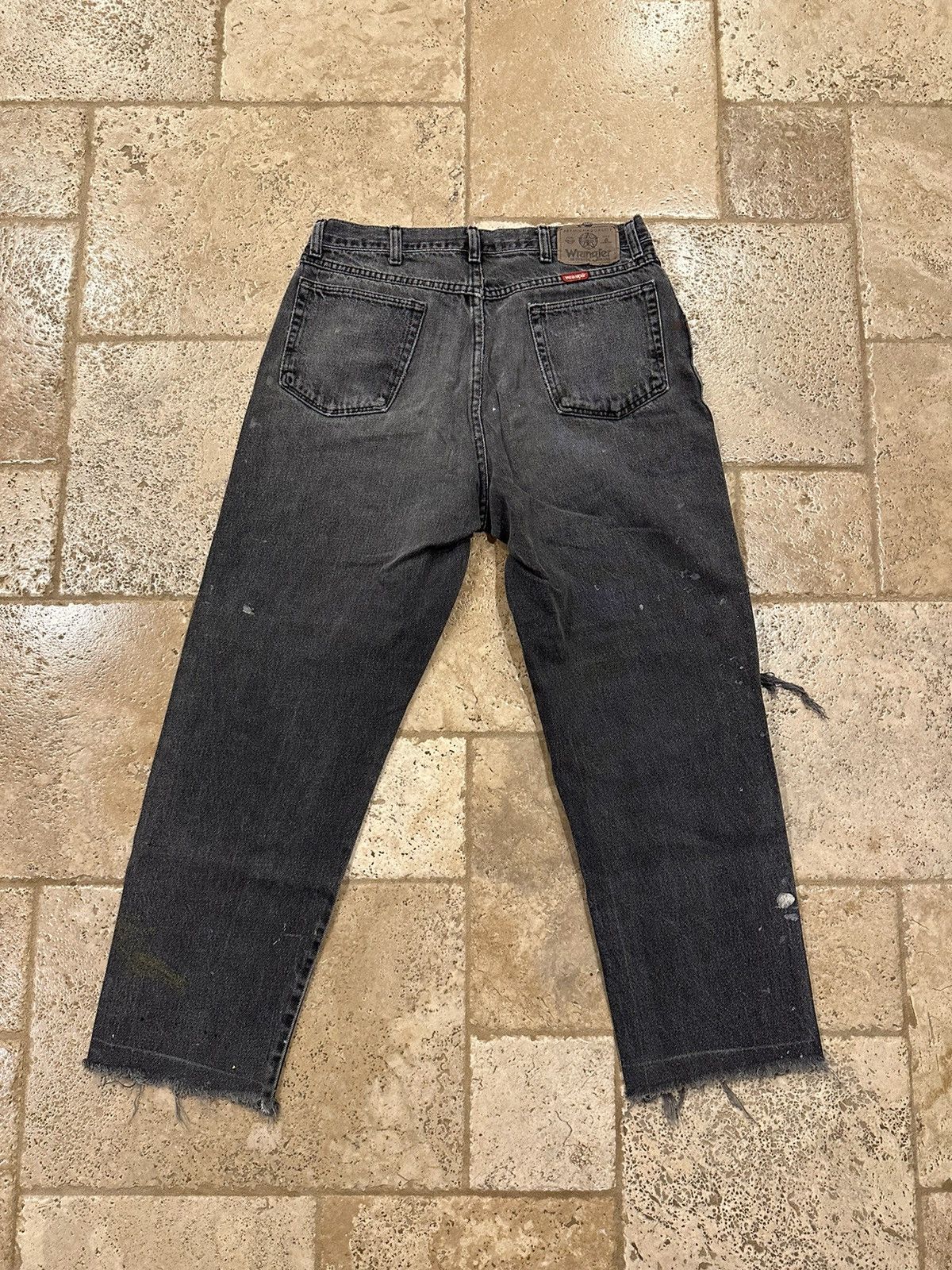 Vintage × Wrangler Vintage Wrangler Thrashed Painter’s Distressed Black Denim Size US 32 / EU 48 - 2 Thumbnail
