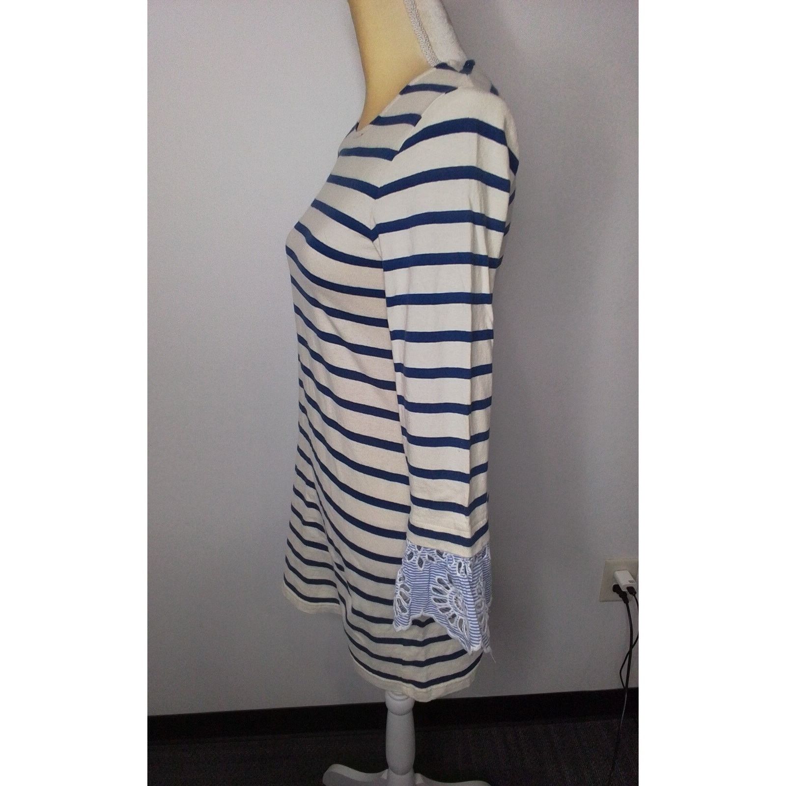 Sea New York Sea New York Women's Dress Small Striped White and Blue Size S / US 4 / IT 40 - 4 Thumbnail
