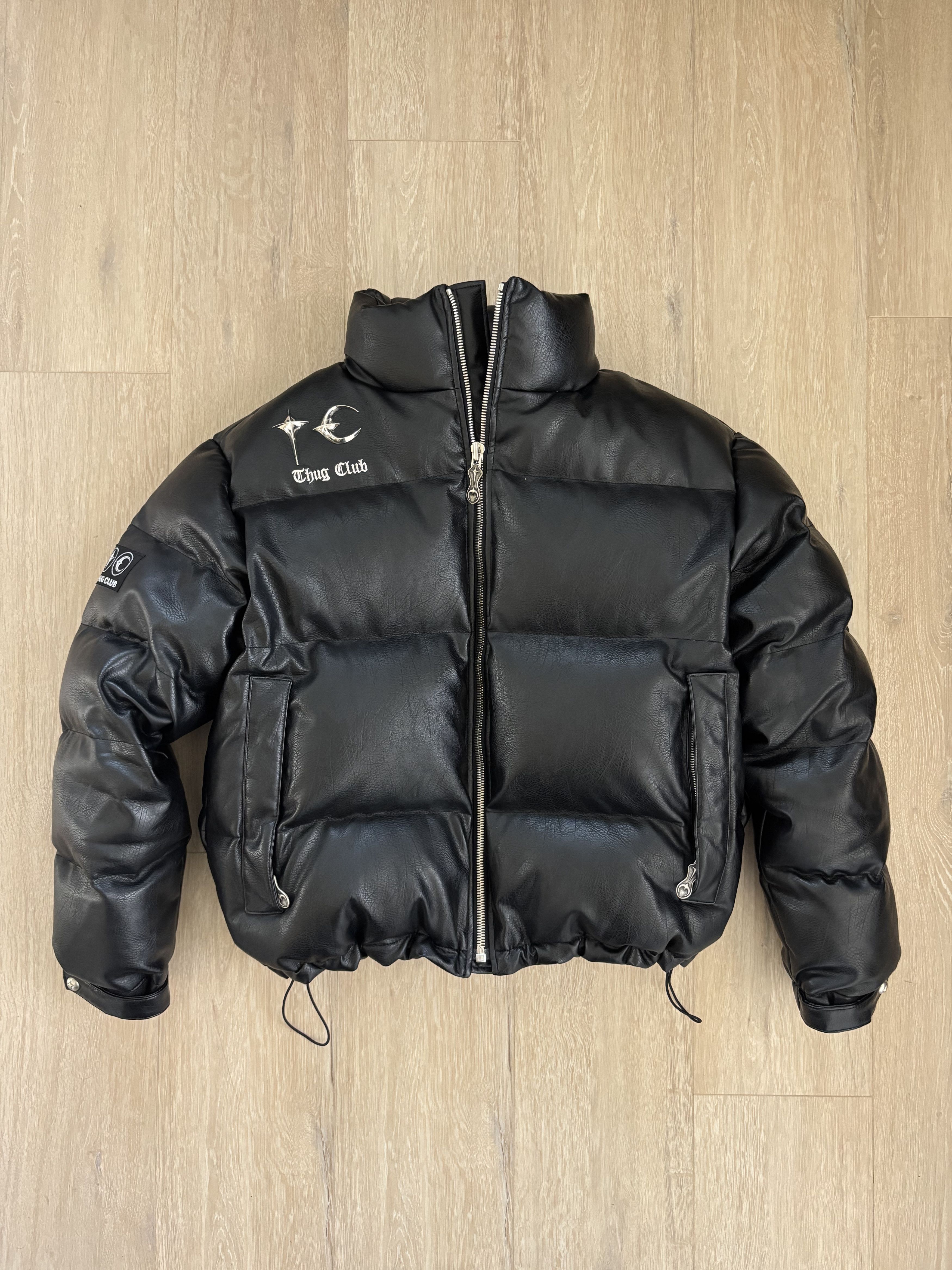 Thug Club Thug Club Leather Puffer | Grailed