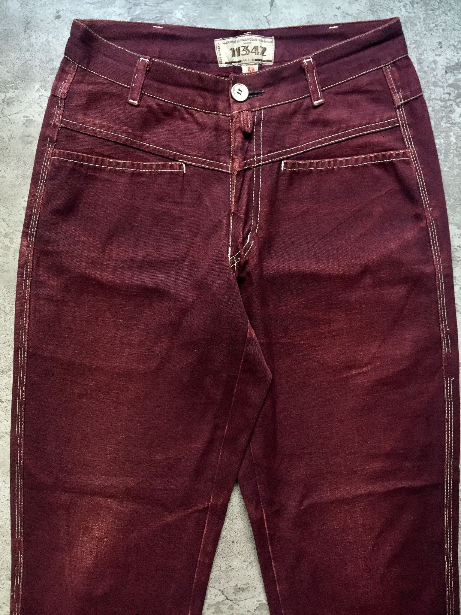 Marithe + Francois Girbaud 80s Marithe et Francois Girbaud Paris Washed Pants Size US 28 / EU 44 - 3 Thumbnail