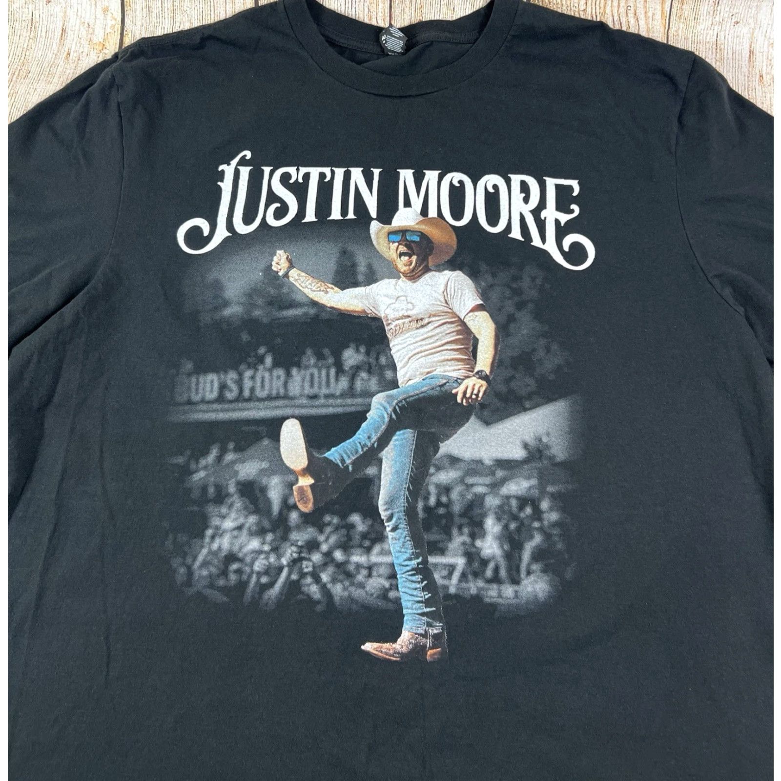MooRER Justin Moore Shirt Black XL T Shirt Country Music Tour Crew Neck Short Sleeve Men Graphic Print Size US XL / EU 56 / 4 - 3 Thumbnail