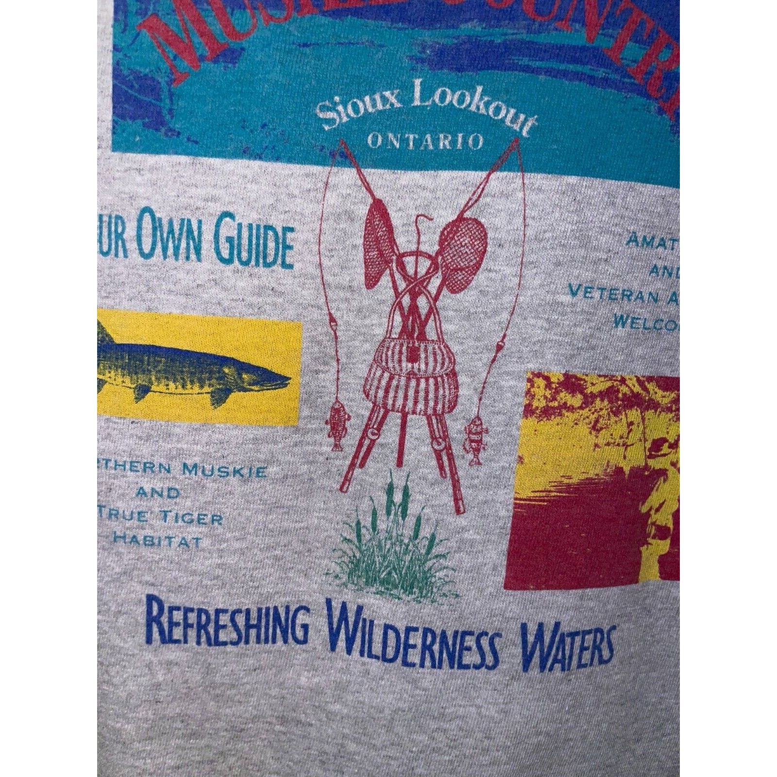 Gap Vintage Muskie Country Shirt Sioux Lookout Ontario Gap Tee M Size US M / EU 48-50 / 2 - 6 Thumbnail