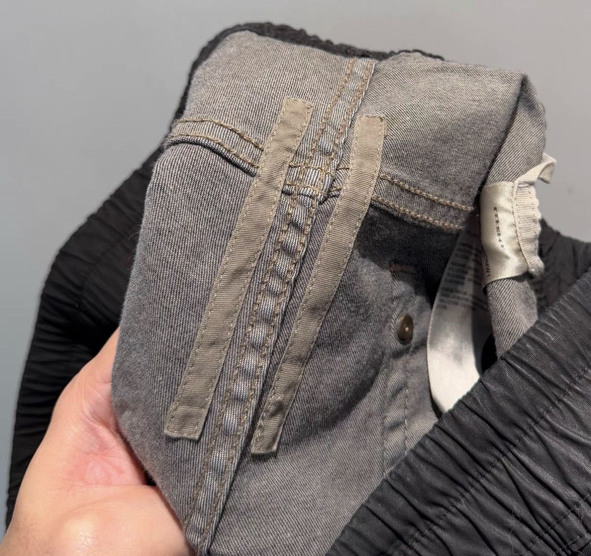 Rick Owens Rick Owens DRKSHDW Waxed Denim Paneled Classic Cargo Pants Size US 38 / EU 54 - 5 Thumbnail