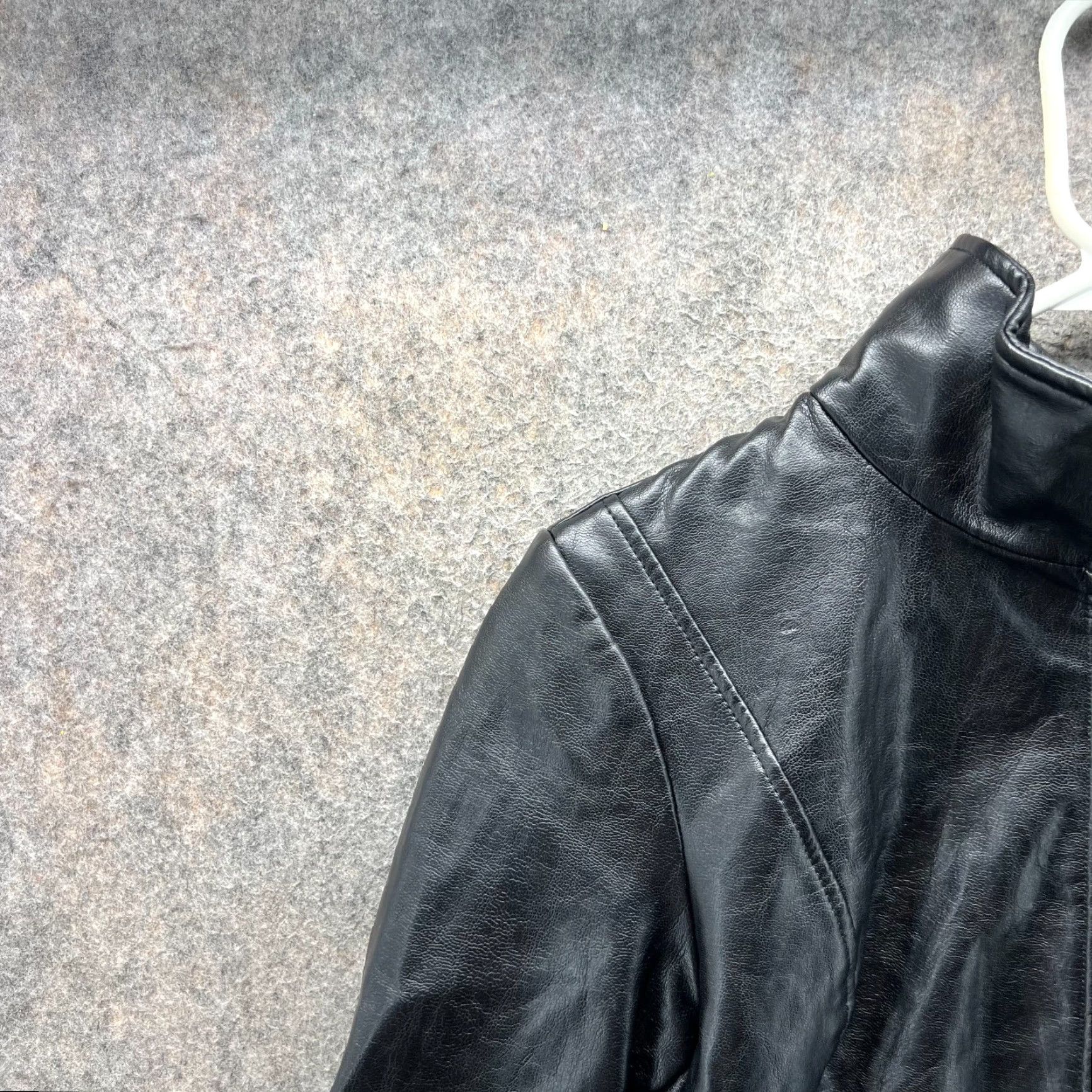 Kenneth Cole KENNETH COLE Leather Jacket Womens Small Black Faux Zip Up Moto Biker NEW 99 Size S / US 4 / IT 40 - 5 Thumbnail